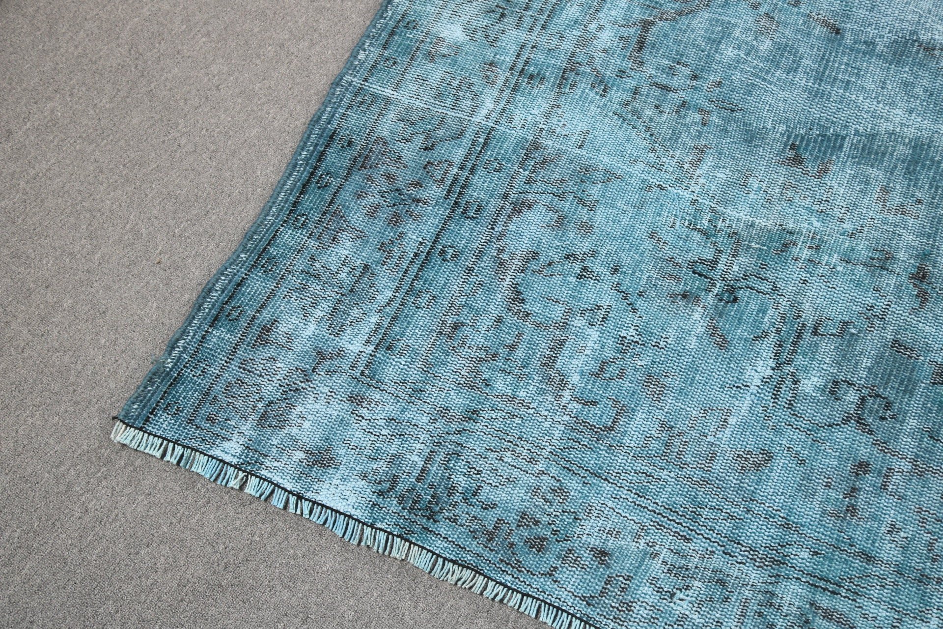 5.9x8.9 ft Large Rug, Salon Rug, Modern Rugs, Vintage Rugs, Turkish Rugs, Rugs for Salon, Large Oushak Rugs, Floor Rug, Blue Oriental Rugs