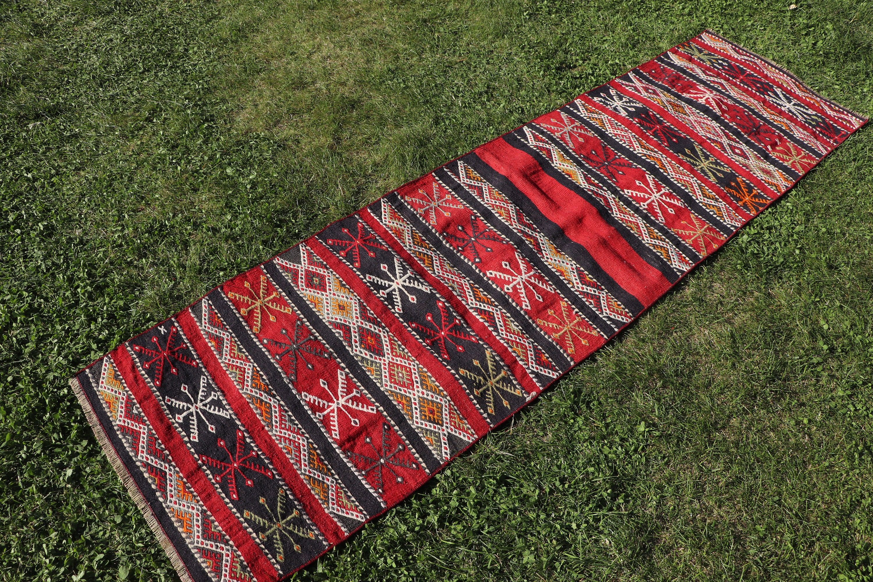 1.9x6.9 ft Runner Halıları, Anadolu Halıları, Türk Halısı, Beni Ourain Runner Halıları, Vintage Halılar, Yer Halısı, Merdiven Halısı, Kilim, Kırmızı Oryantal Halılar