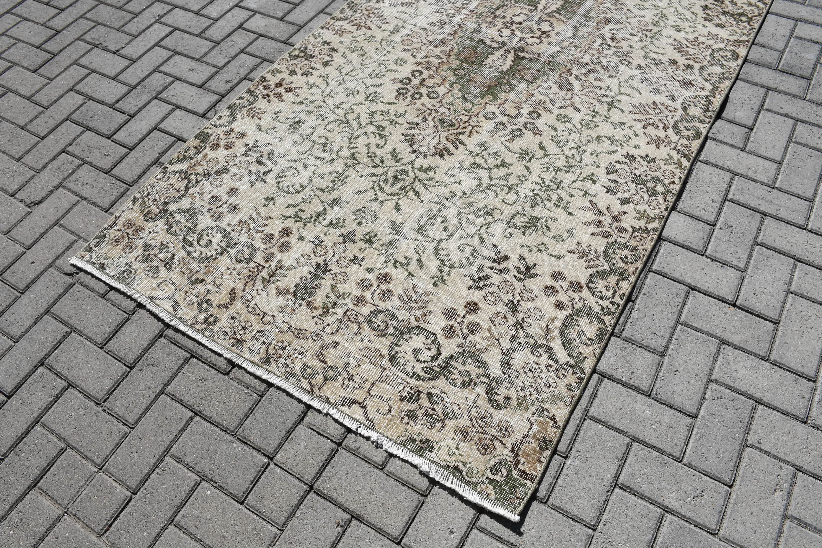 Nursery Rug, Oriental Rug, Vintage Rugs, Living Room Rug, Beige Home Decor Rugs, Turkish Rugs, Floor Rug, Cute Rug, 4.2x8.7 ft Area Rug