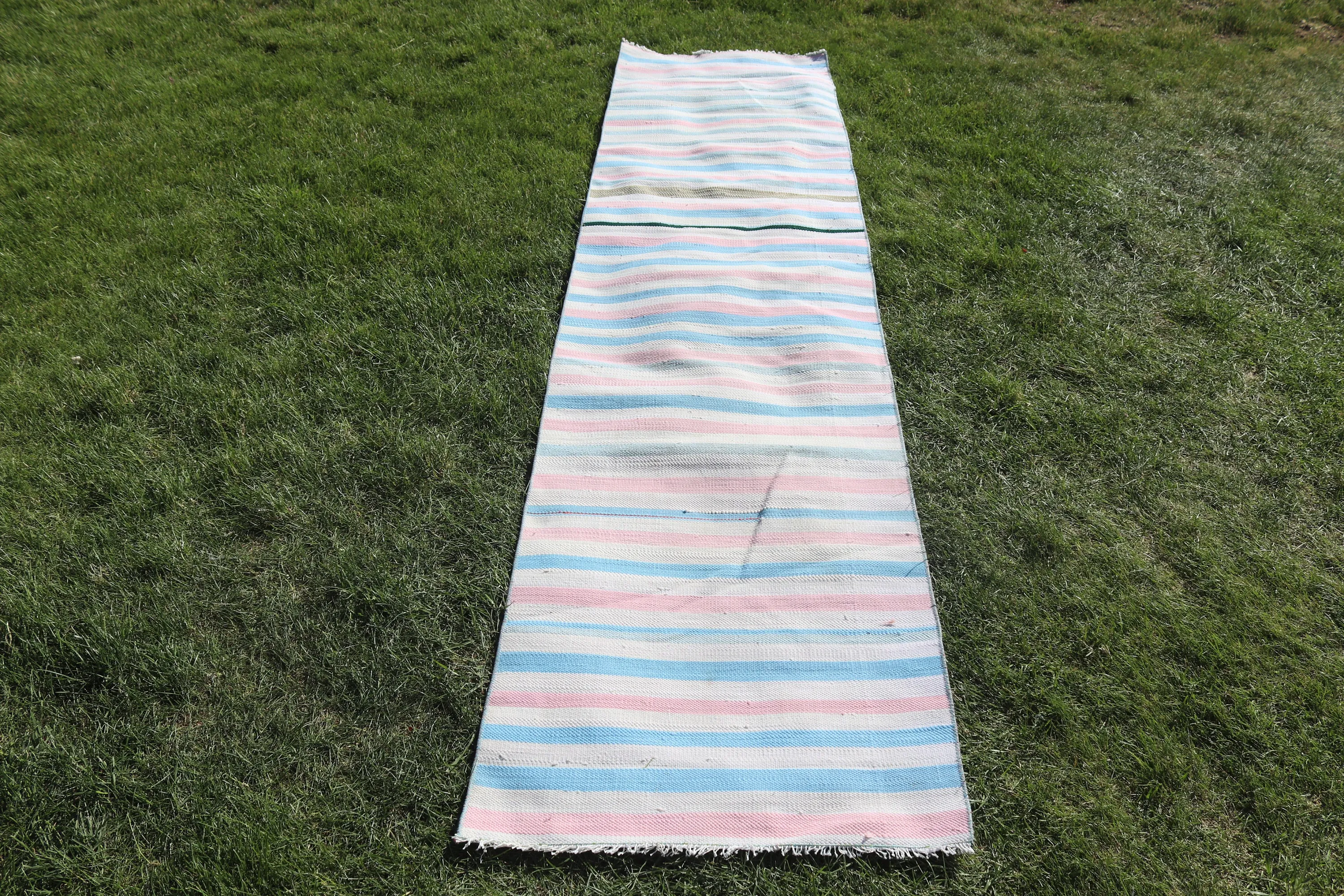 Pembe Ev Dekor Halıları, Mutfak Halıları, Türk Halıları, Uzun Yolluk Halıları, Modern Halı, Kilim, Vintage Halı, 2.1x8.8 ft Yolluk Halısı, Merdiven Halıları