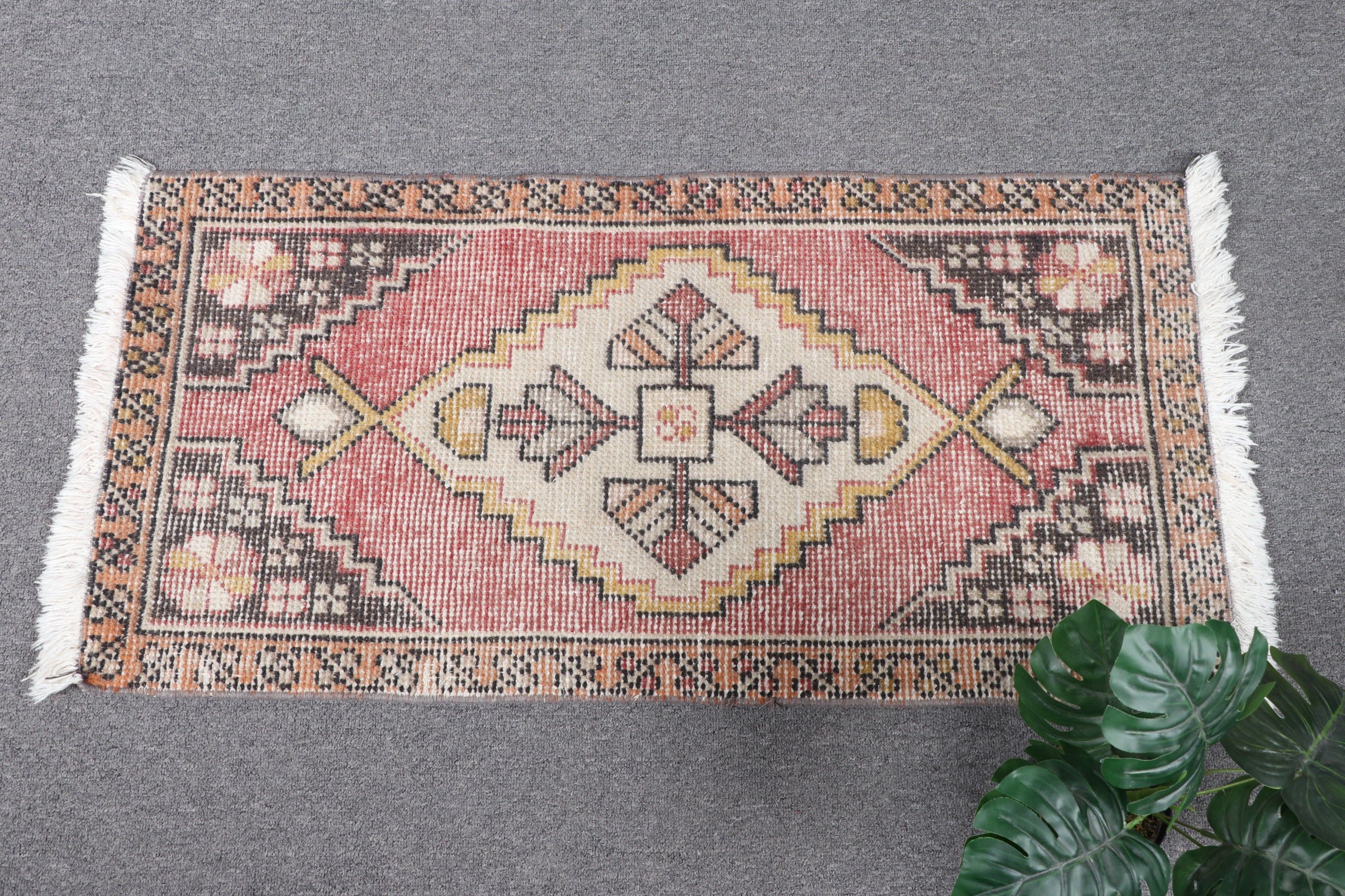 Bathroom Rug, Red Wool Rugs, Wall Hanging Rug, Rugs for Nursery, 1.6x3.2 ft Small Rugs, Wool Rugs, Turkish Rug, Vintage Rug, Kitchen Rug