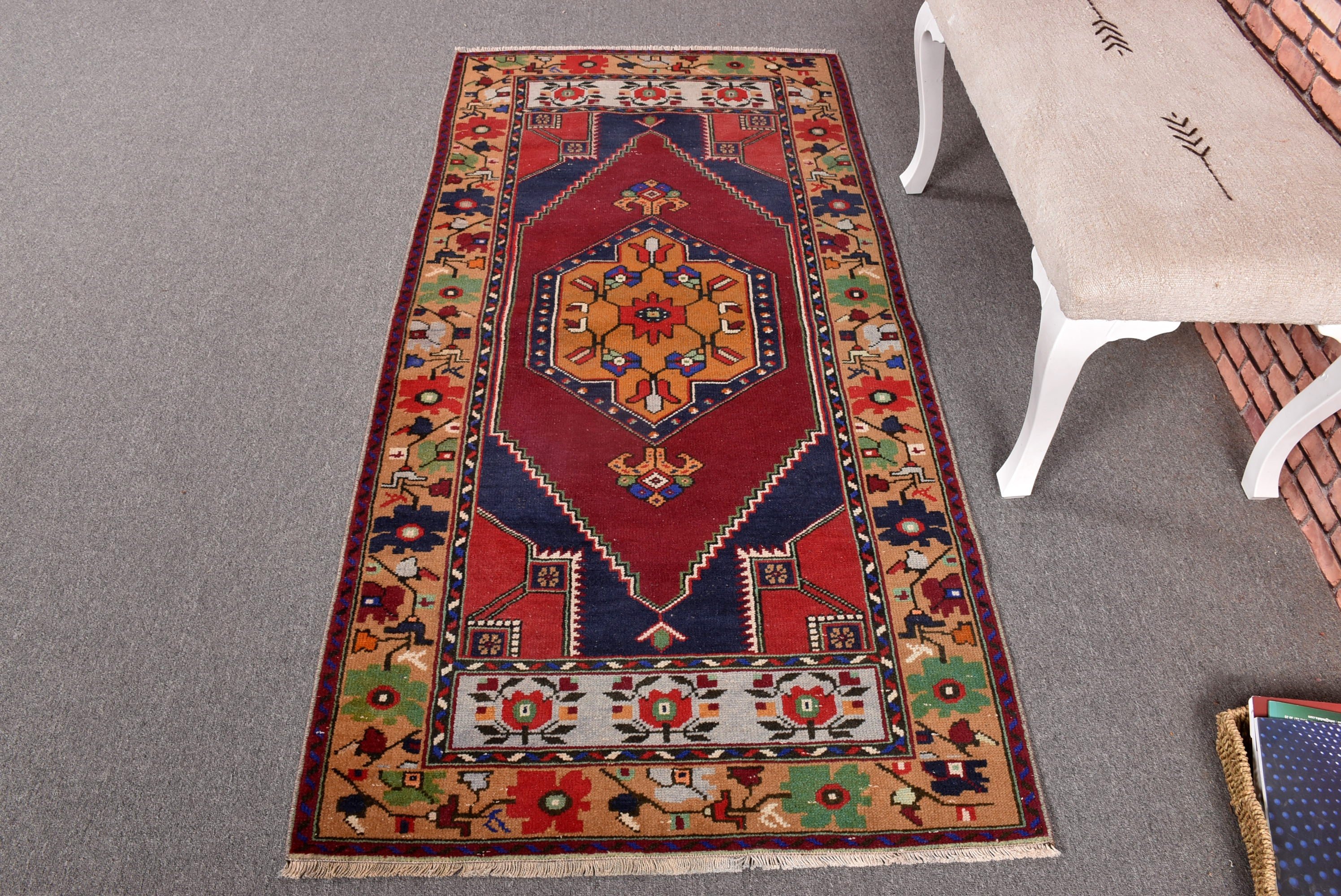 3.1x6.5 ft Accent Halı, Mor Boho Halılar, Vintage Halılar, Vintage Dekor Halılar, Çocuk Odası Halıları, Türk Halısı, Çocuk Odası Halıları, Havalı Halı, Yer Halısı