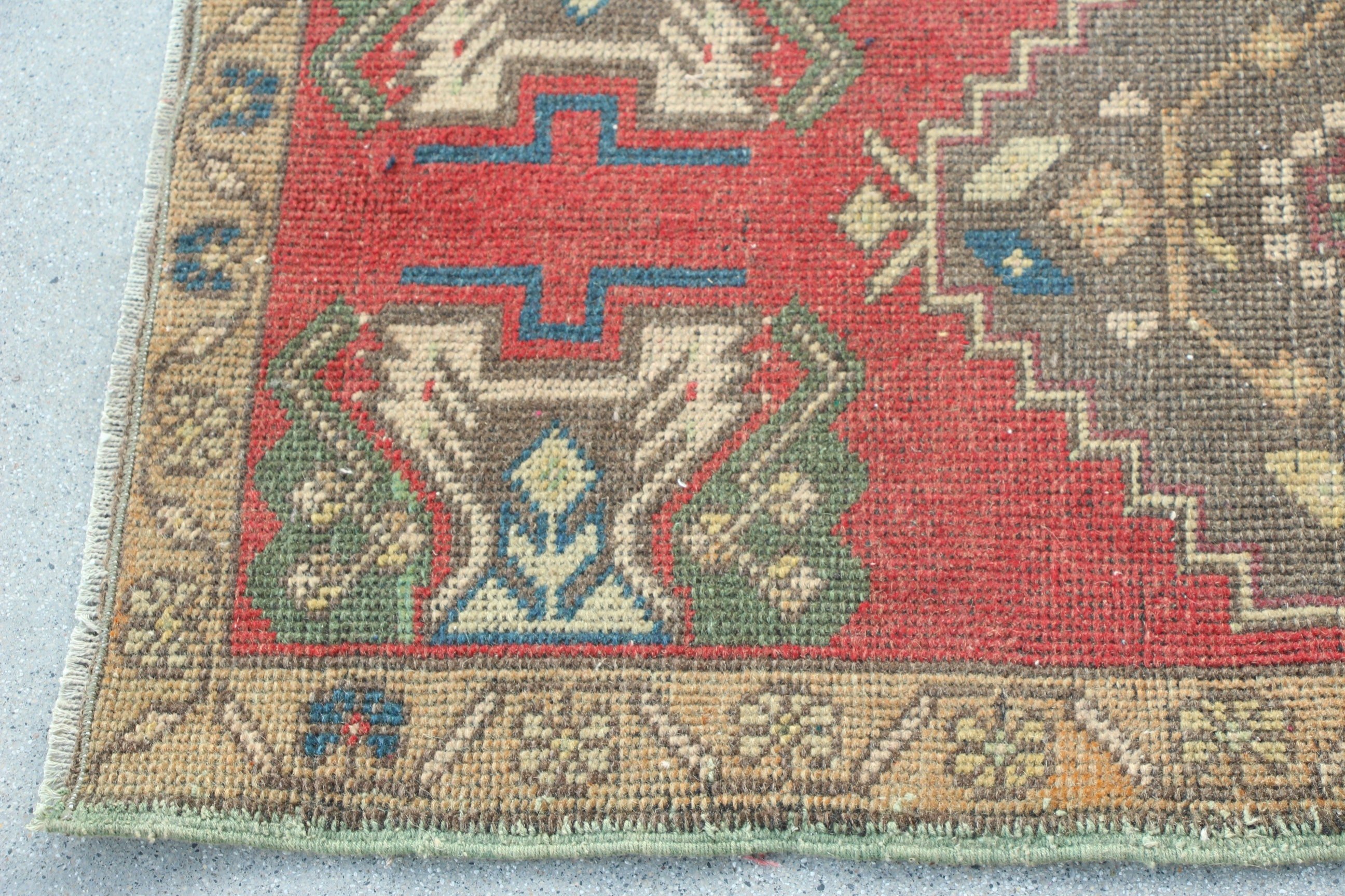 Vintage Rugs, Bath Rug, Small Boho Rug, Artistic Rugs, Red Home Decor Rug, Turkish Rug, 1.8x3.2 ft Small Rug, Flatweave Rug