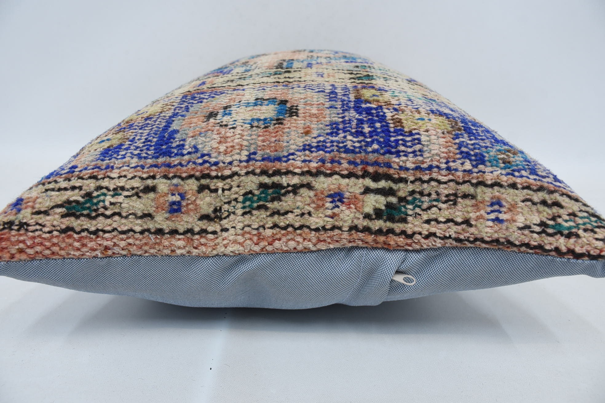 Handmade Kilim Cushion, Pillow for Sofa, Vintage Kilim Pillow Cushion Cover, Turkish Pillow, Patio Pillow, 16"x24" Beige Cushion Cover