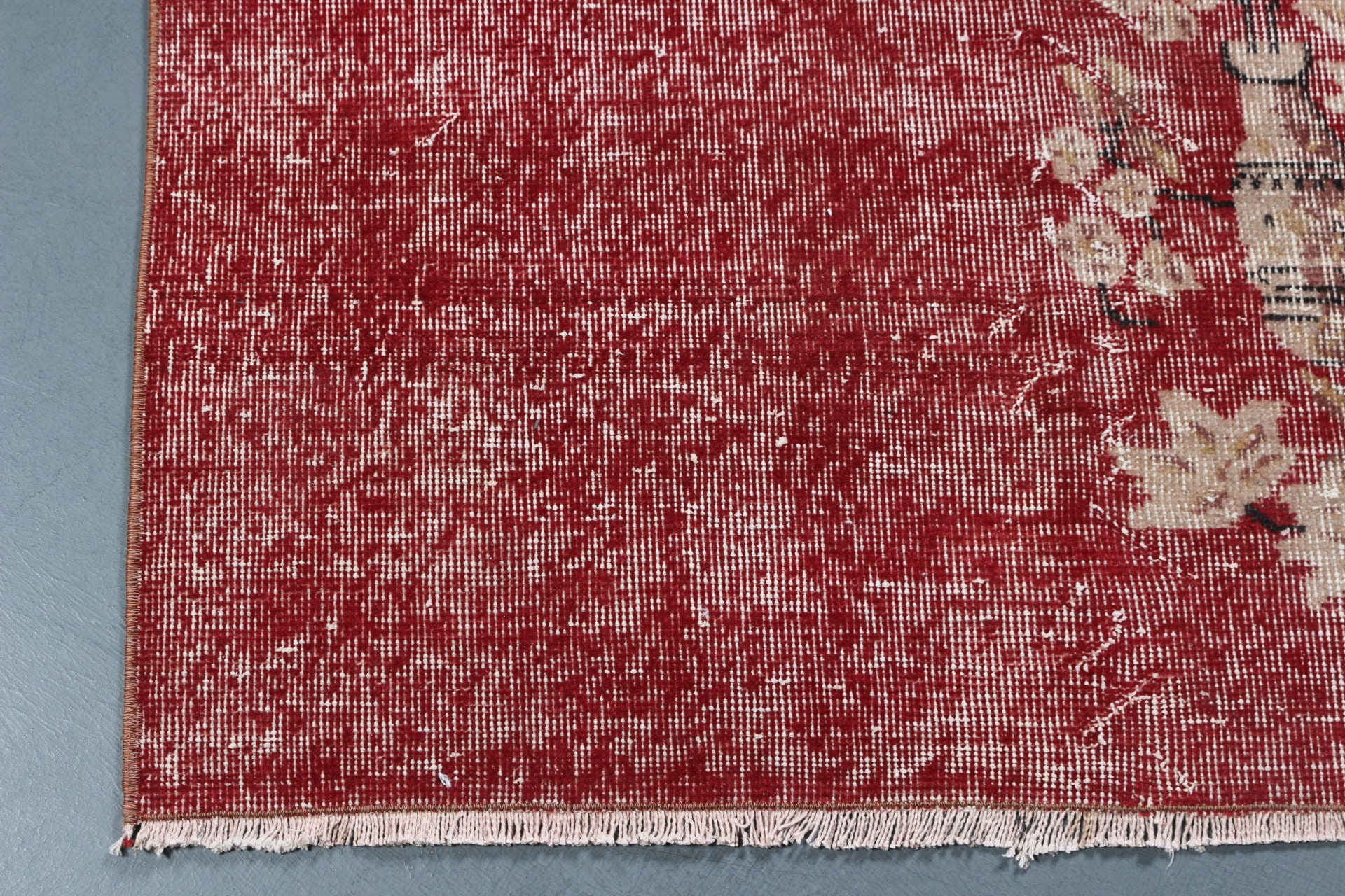 Red Oriental Rug, Rugs for Nursery, Turkish Rugs, Vintage Rug, 3.5x6.6 ft Accent Rug, Oushak Rug, Nursery Rug, Bedroom Rug, Wool Rug