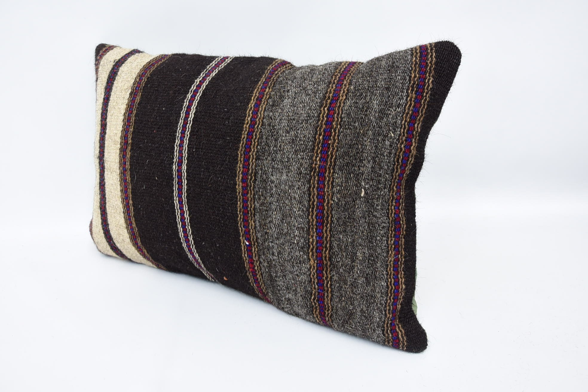 Aesthetic Pillow Case, 16"x24" Brown Pillow Case, Gift Pillow, Indoor Pillow Case, Vintage Kilim Throw Pillow, Interior Designer Pillow