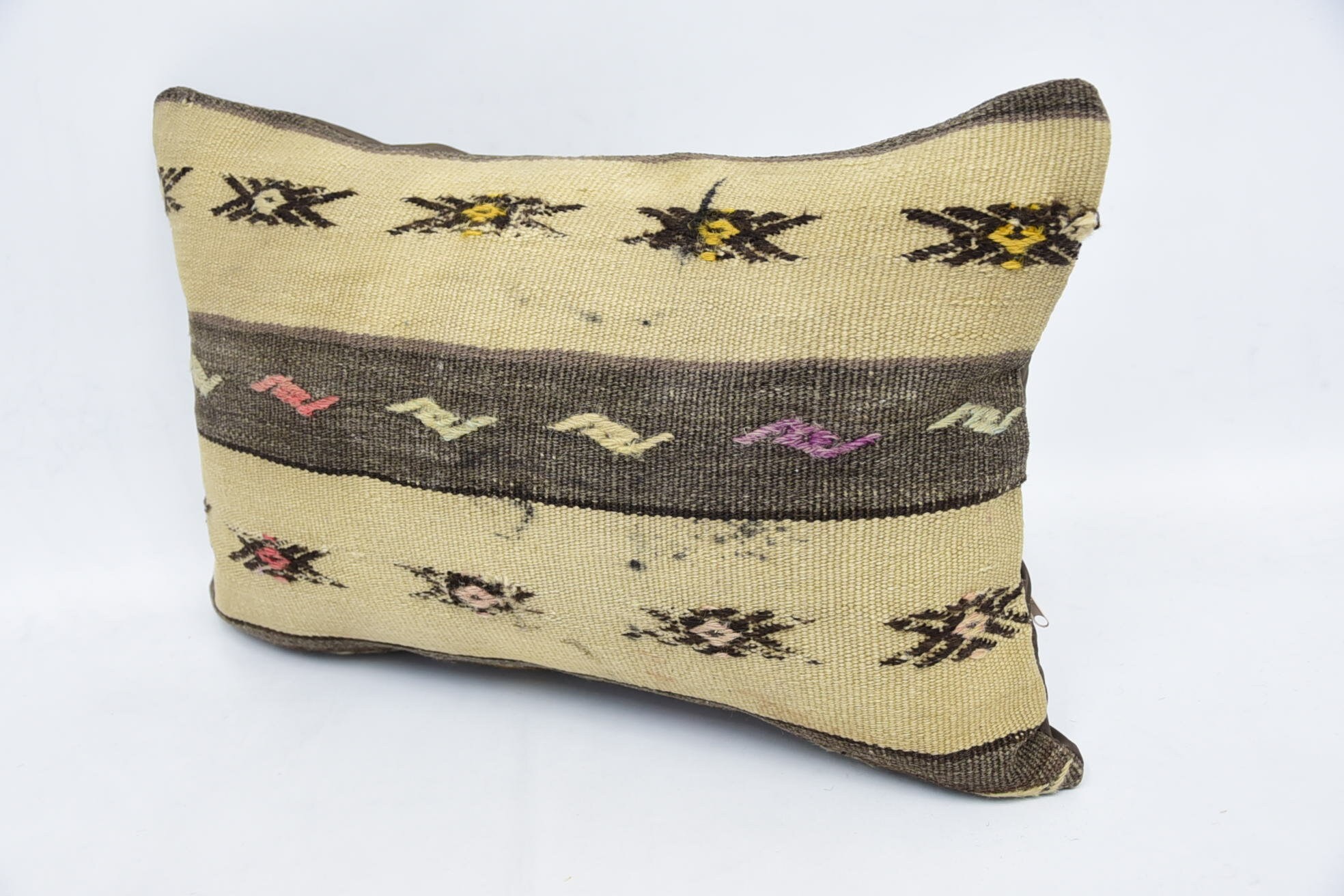 Rustic Pillow Cover, Pillow for Sofa, 16"x24" Beige Pillow, Turkish Bench Cushion, Turkish Pillow, Gift Pillow, Aesthetic Pillow