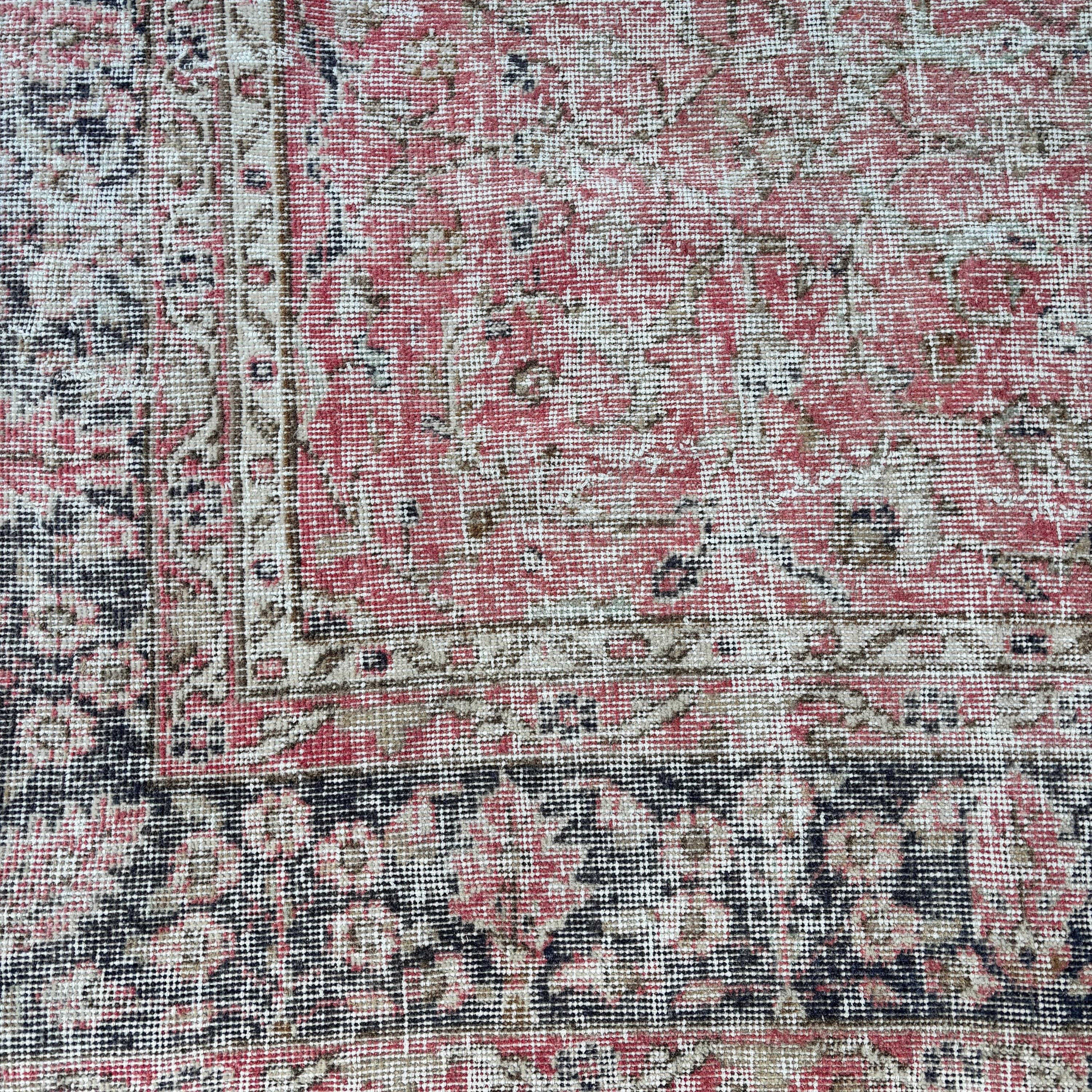 Büyük Boho Halıları, Vintage Halı, Türk Halıları, Oryantal Halılar, Ev Dekorasyonu Halıları, 6.7x10.3 ft Büyük Halı, Yatak Odası Halısı, Bej Oushak Halı