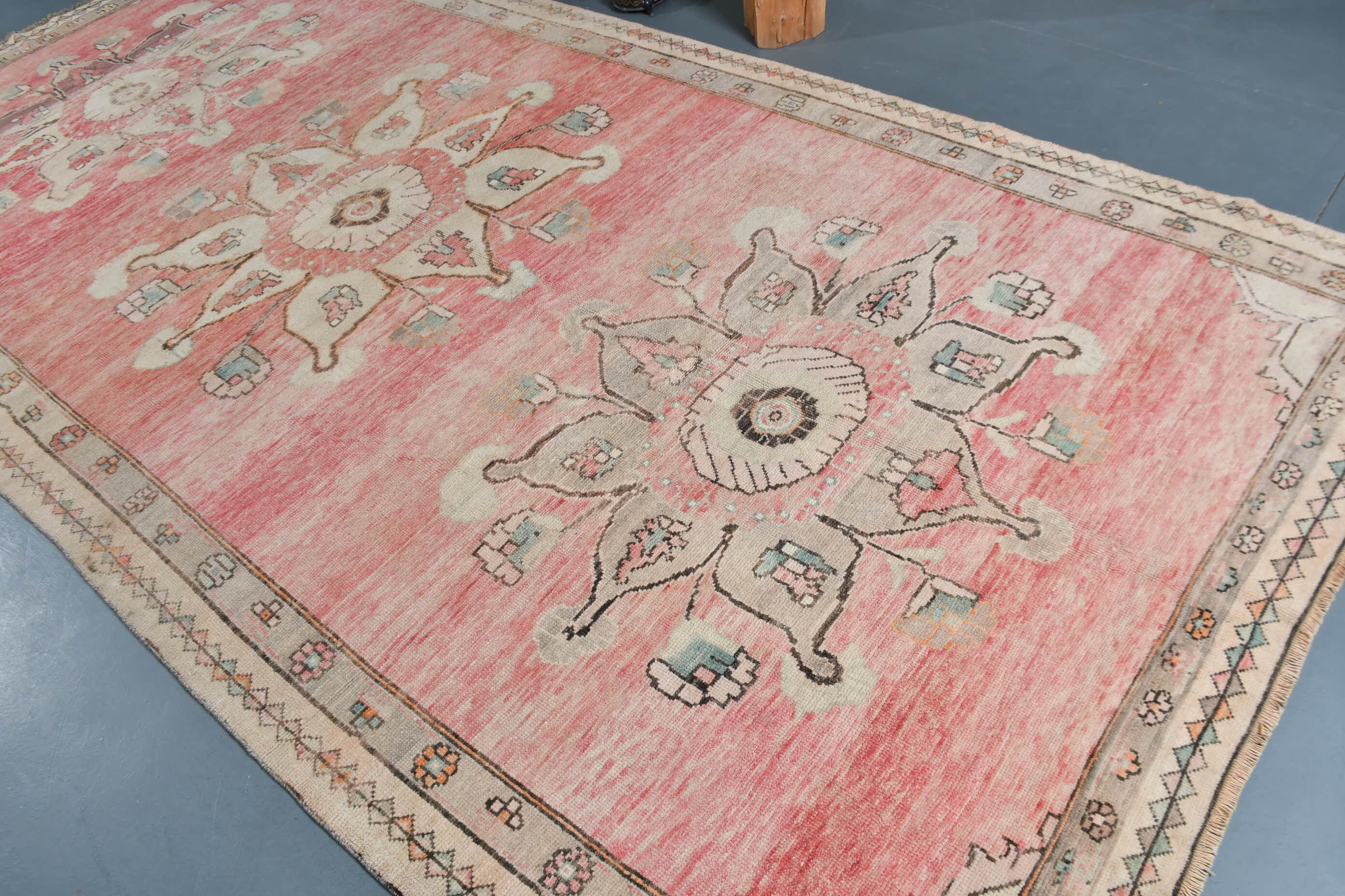 Living Room Rug, Moroccan Rug, 6.2x12.7 ft Oversize Rugs, Red Moroccan Rugs, Retro Rugs, Oriental Rug, Salon Rug, Vintage Rug, Turkish Rugs