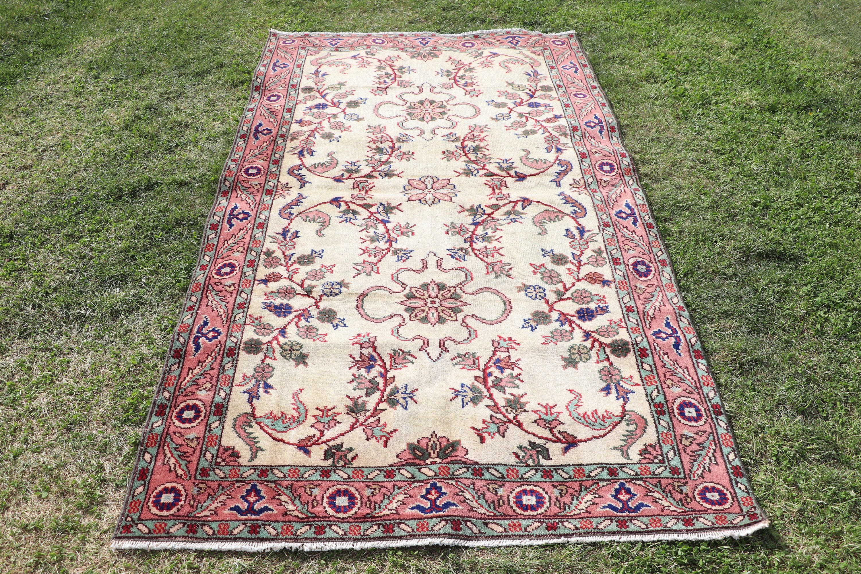 Türk Halıları, Türkiye Halıları, Oturma Odası Halısı, Lüks Halılar, 3,9x7,1 ft Alan Halısı, Mutfak Halıları, Yatak Odası Halısı, Bej Oryantal Halılar, Vintage Halılar