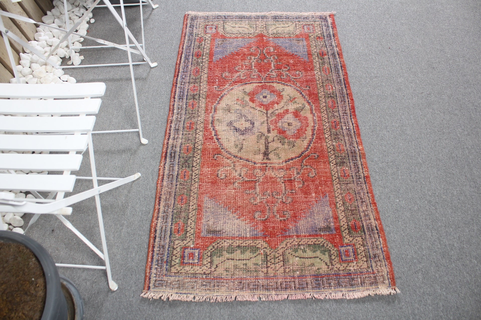 Door Mat Rug, Oriental Rug, Rugs for Door Mat, Vintage Rug, Turkish Rug, 2.6x4.6 ft Small Rug, Kitchen Rugs, Red Floor Rugs, Bedroom Rugs