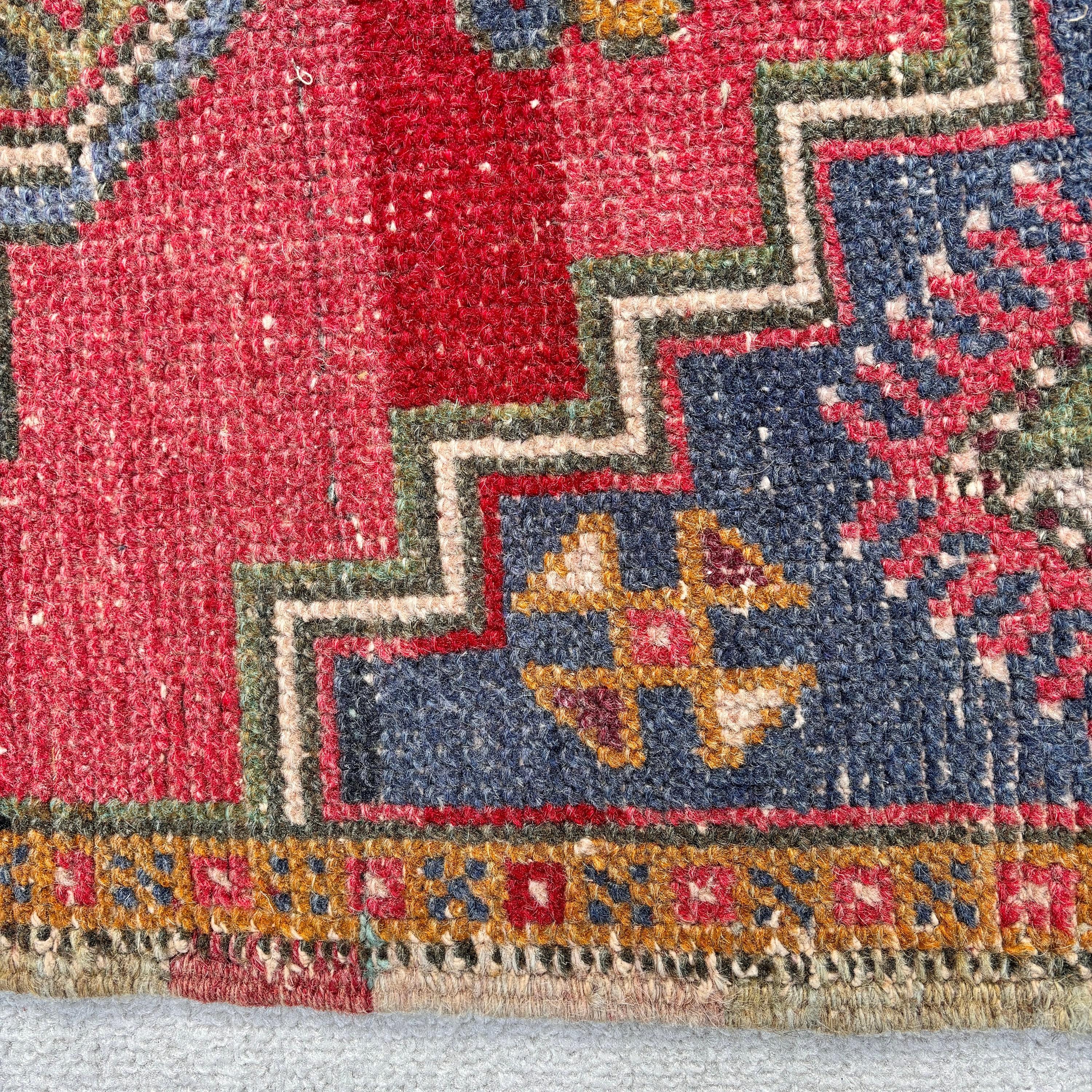 Red Neutral Rug, Modern Rugs, Vintage Rug, Turkish Rugs, 1.7x3.3 ft Small Rugs, Boho Rug, Bedroom Rug, Rugs for Bath, Wall Hanging Rugs