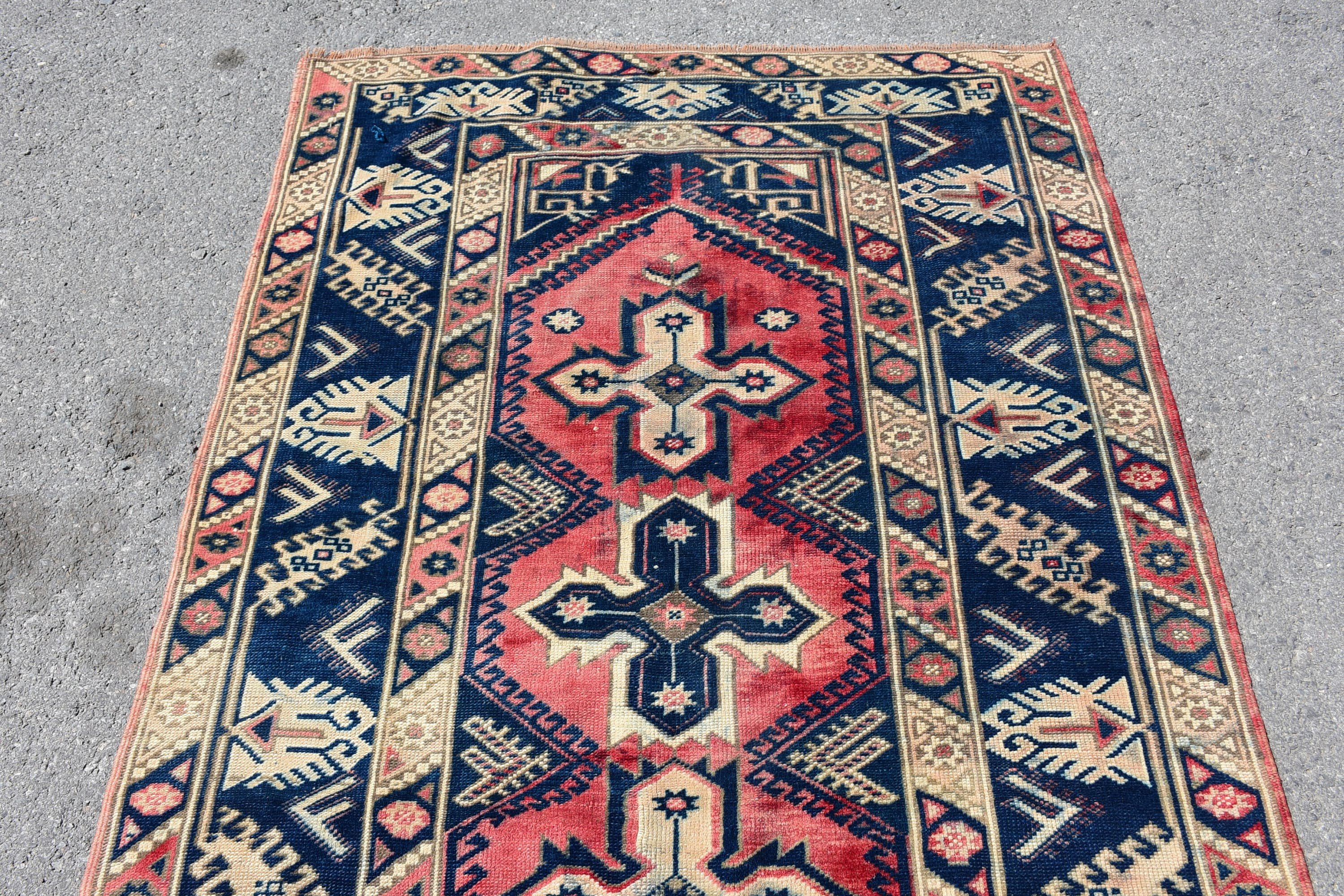 Havalı Halı, El Düğümlü Halı, Vintage Halı, Türk Halıları, Yemek Odası Halıları, Sessiz Halılar, Soluk Halı, Yatak Odası Halısı, 4.1x6.4 ft Alan Halısı