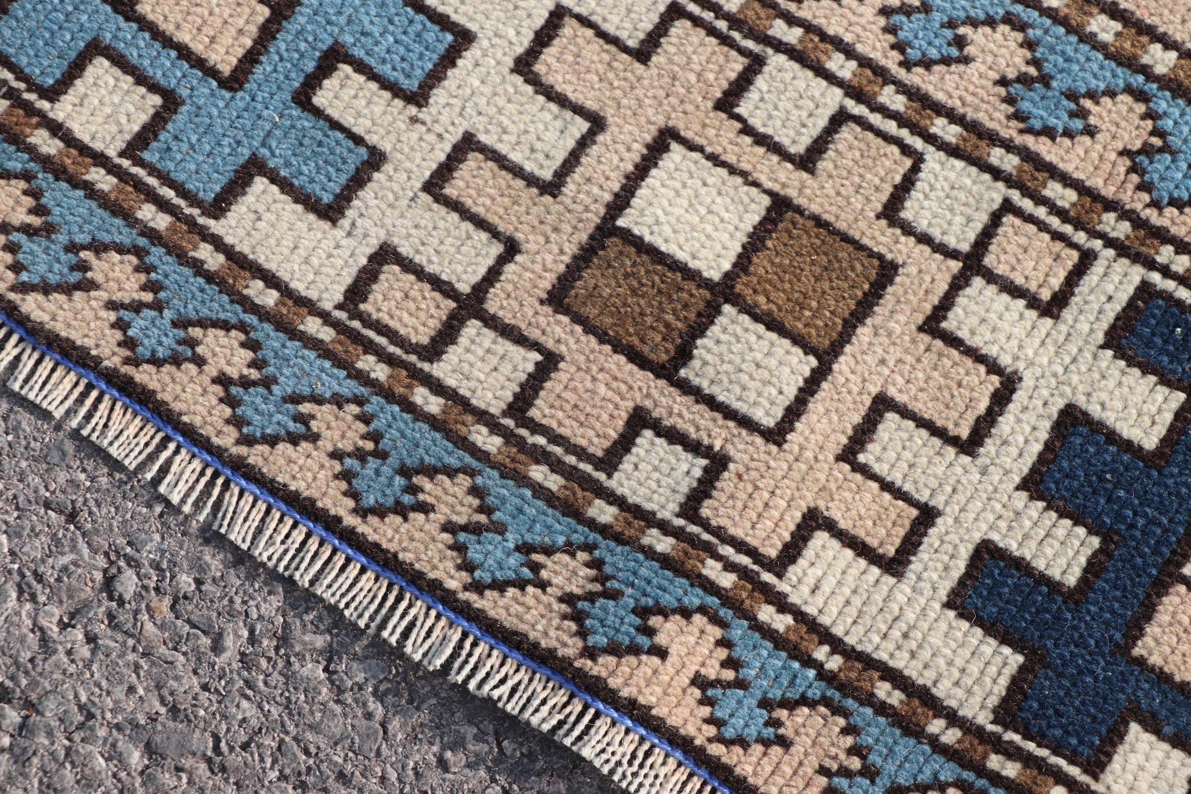 Wool Rug, Vintage Rugs, 6.1x8.2 ft Large Rug, Blue Bedroom Rugs, Bedroom Rug, Rugs for Dining Room, Turkish Rug, Dining Room Rug, Aztec Rug