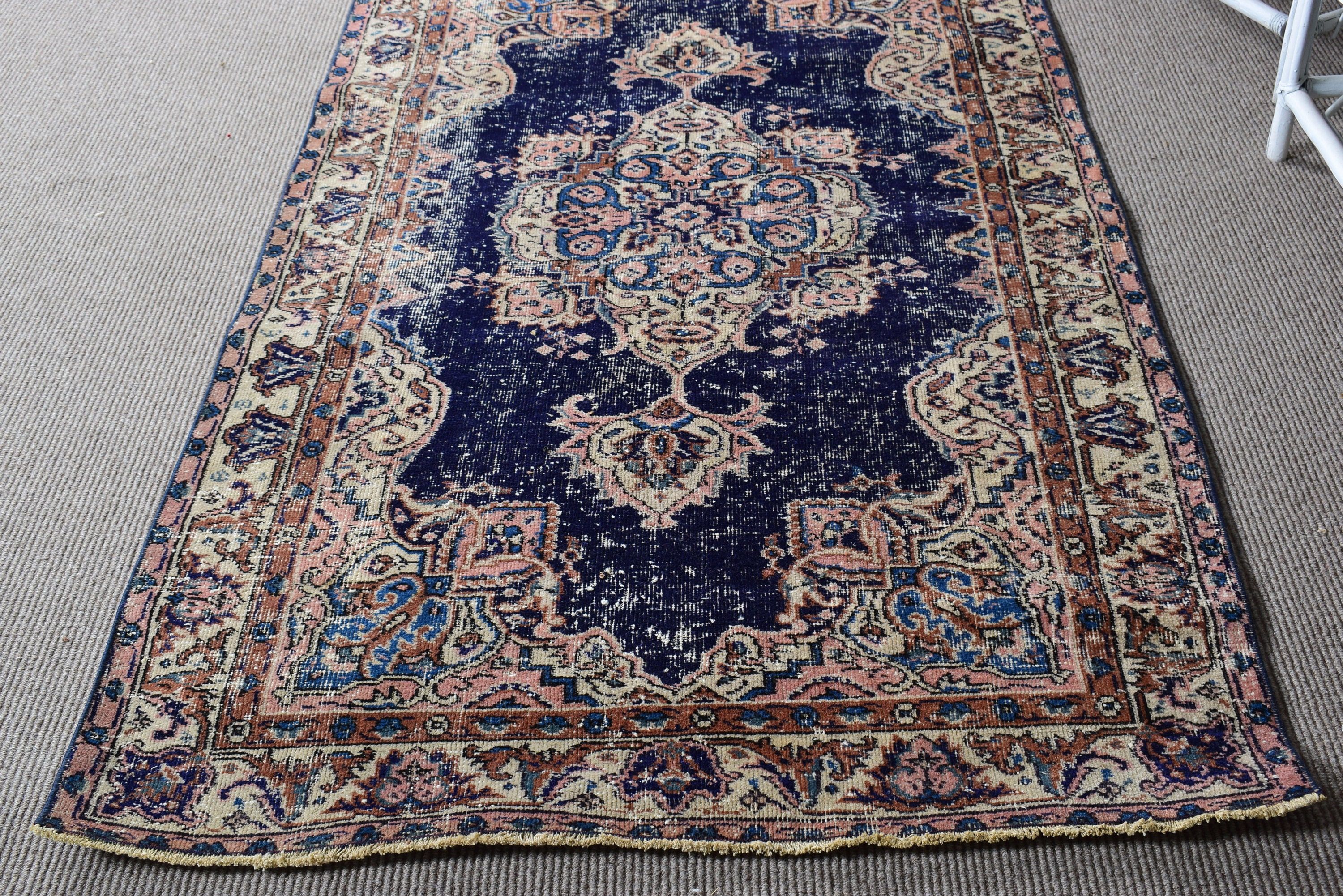 Türk Halısı, 3.8x6.7 ft Alan Halıları, Vintage Halı, Geometrik Halılar, İç Mekan Halısı, Oturma Odası Halıları, Türkiye Halısı, Ev Dekor Halıları, Gökkuşağı Boho Halısı