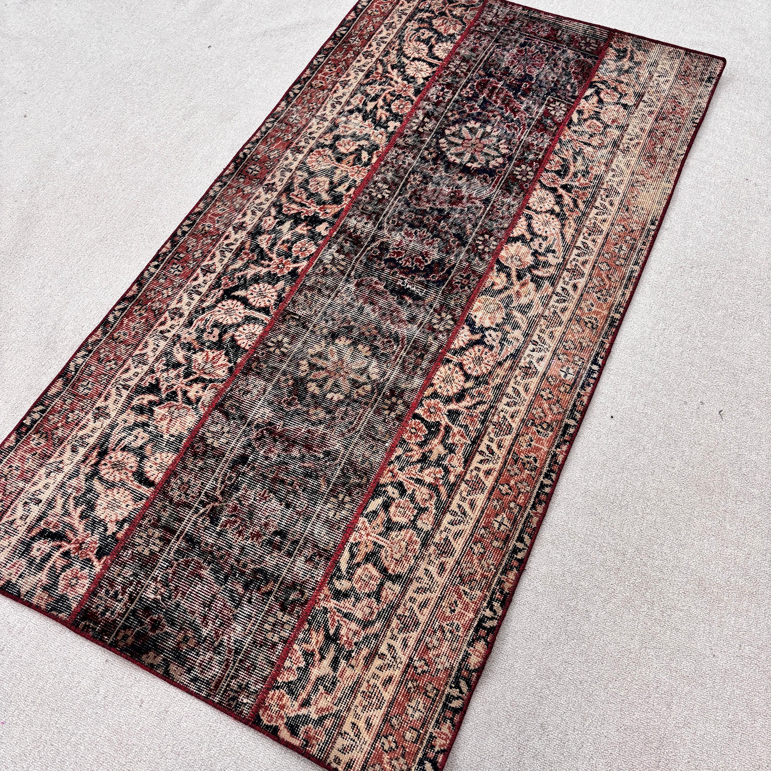 Vintage Accent Halılar, Mavi 2.9x5.6 ft Accent Halı, Vintage Halı, Düz Dokuma Halı, Türk Halıları, Oryantal Halı, Çocuk Halıları