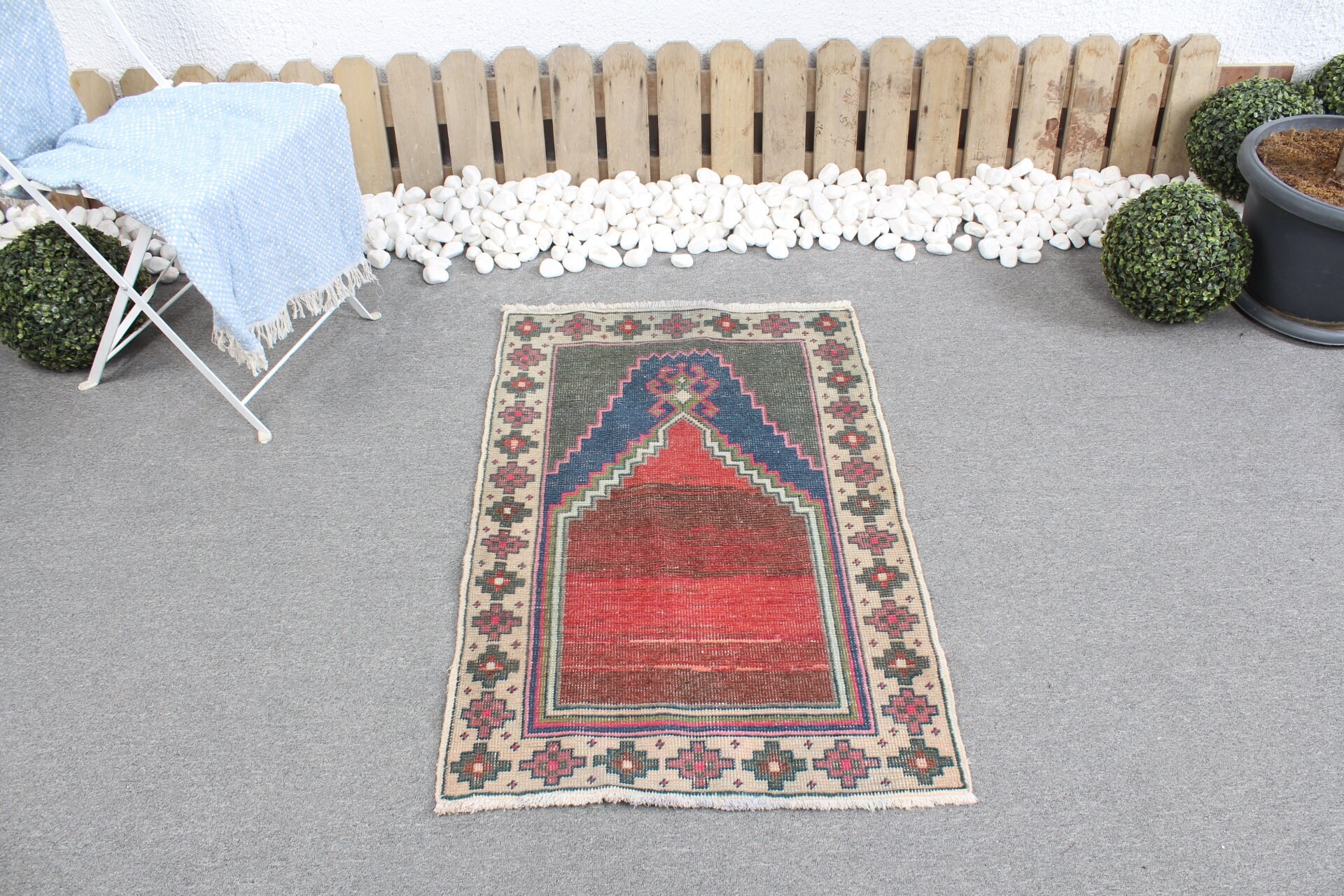 Oriental Rugs, Turkish Rug, 2.3x3.4 ft Small Rug, Entry Rug, Rugs for Bedroom, Wool Rug, Red Bedroom Rug, Vintage Rug, Kitchen Rugs