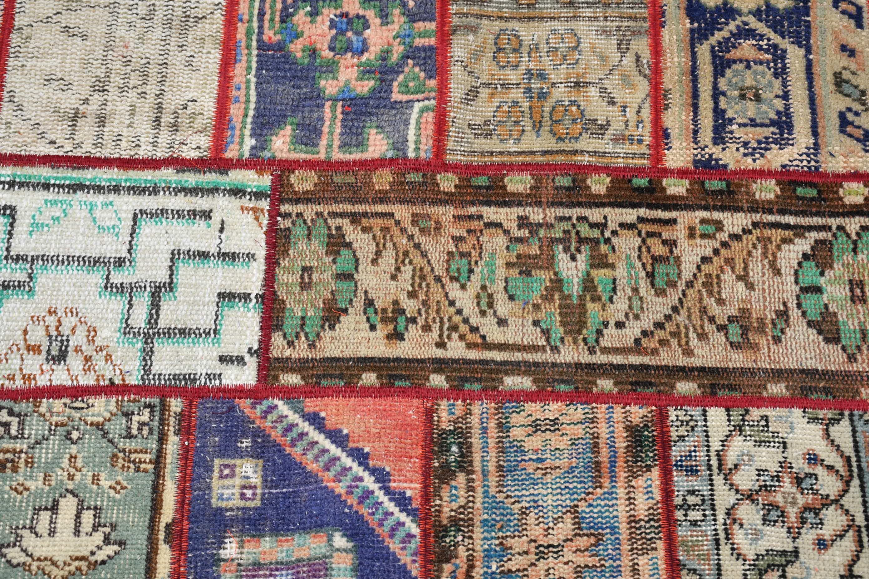 Kitchen Rugs, Tribal Rug, Door Mat Rug, Bedroom Rug, Vintage Rugs, Moroccan Rugs, 2.2x4.9 ft Small Rug, Turkish Rugs, Green Anatolian Rugs
