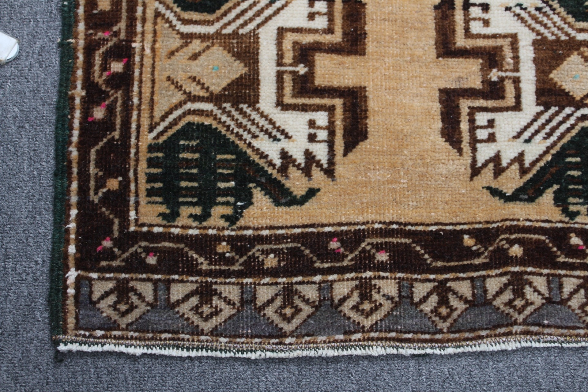 Brown Moroccan Rugs, Turkish Rug, Rugs for Bedroom, Cool Rugs, Bathroom Rugs, 1.6x3 ft Small Rugs, Vintage Rug, Kitchen Rug, Bath Rugs