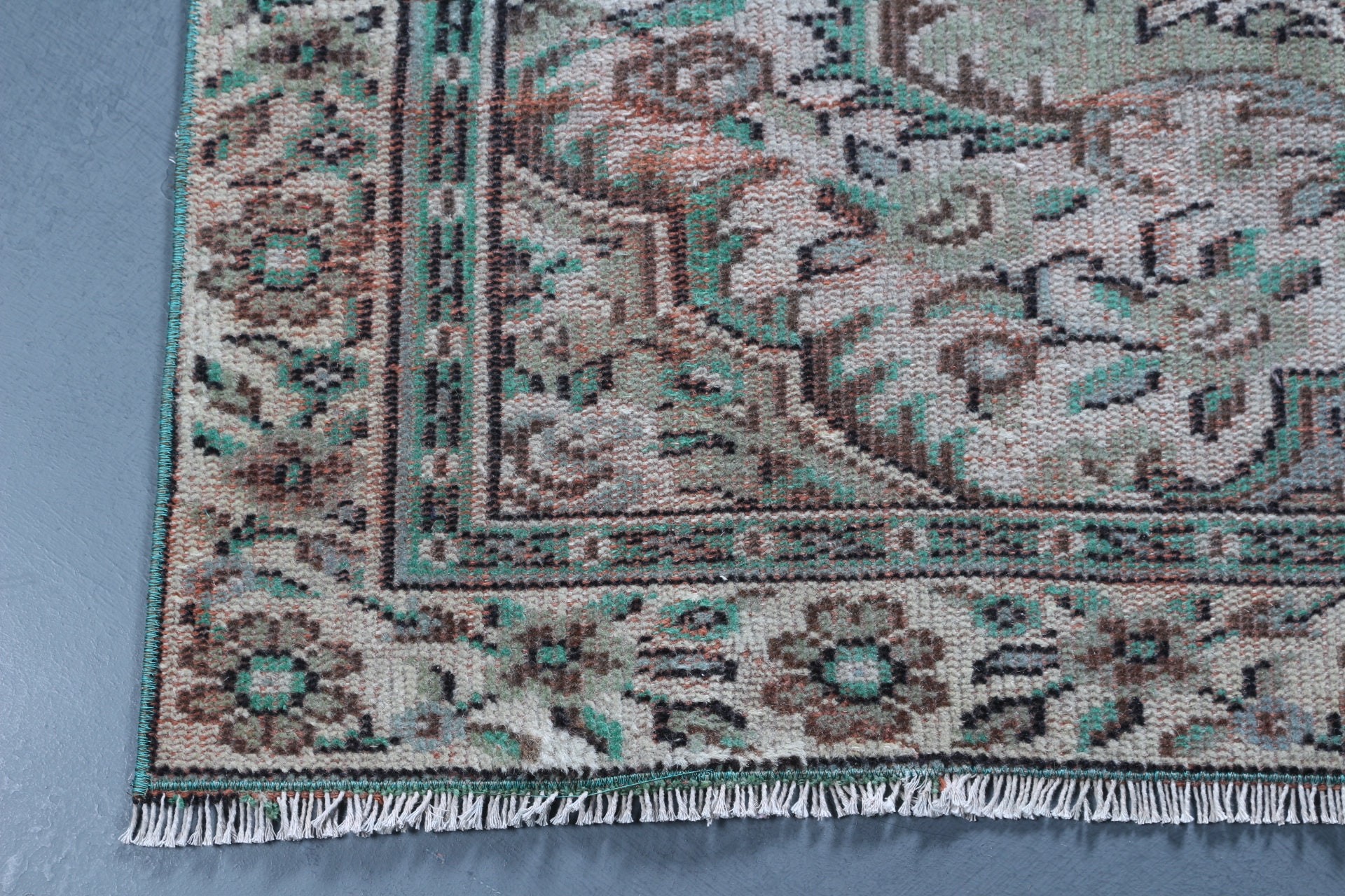 4.3x7.6 ft Area Rugs, Pale Rug, Kitchen Rugs, Rugs for Nursery, Green Bedroom Rug, Turkish Rug, Vintage Rug, Home Decor Rug