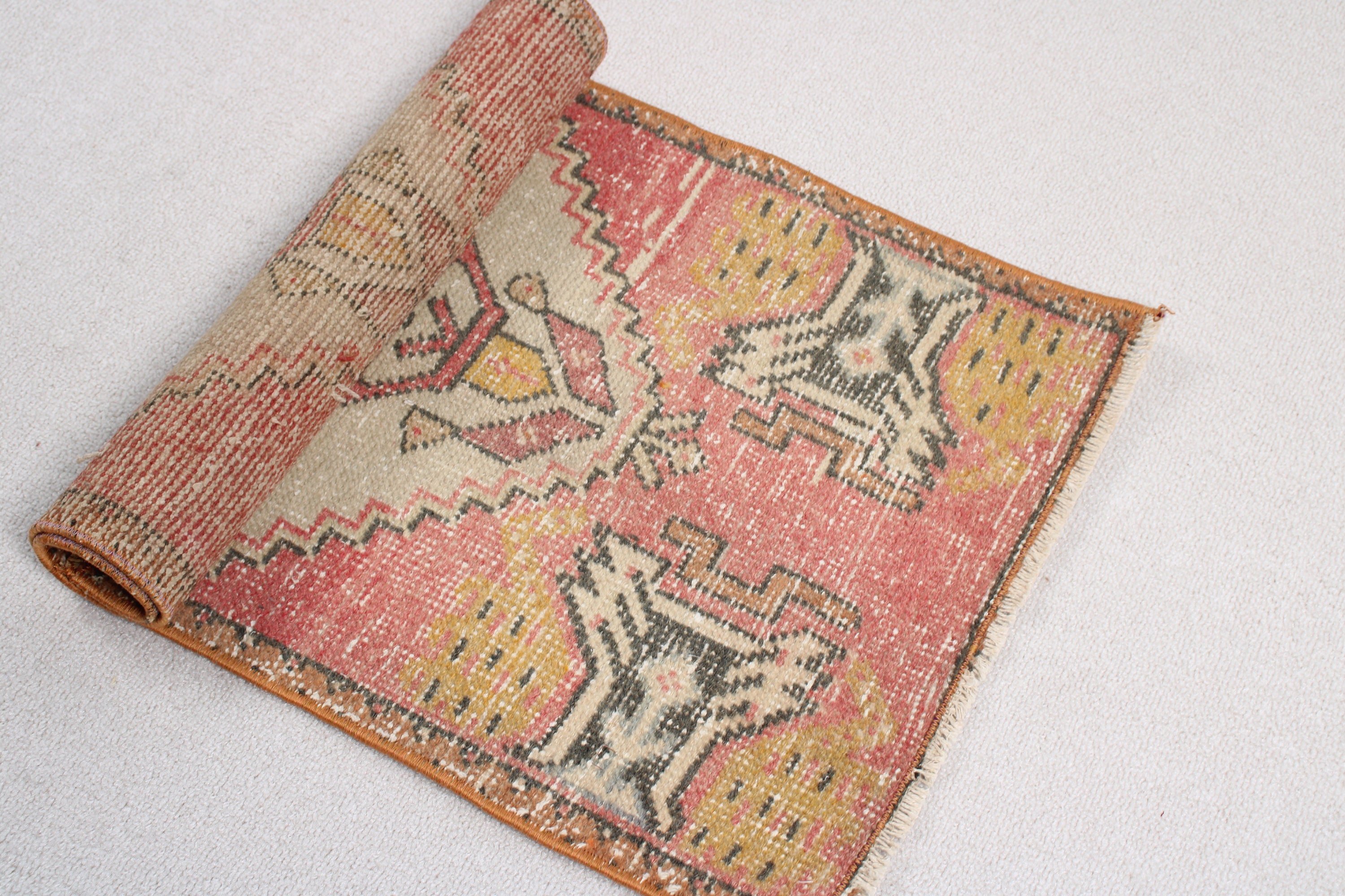 Small Area Rugs, Vintage Rugs, Oriental Rug, Car Mat Rug, Red  1.6x3 ft Small Rugs, Anatolian Rug, Tribal Rug, Turkish Rugs