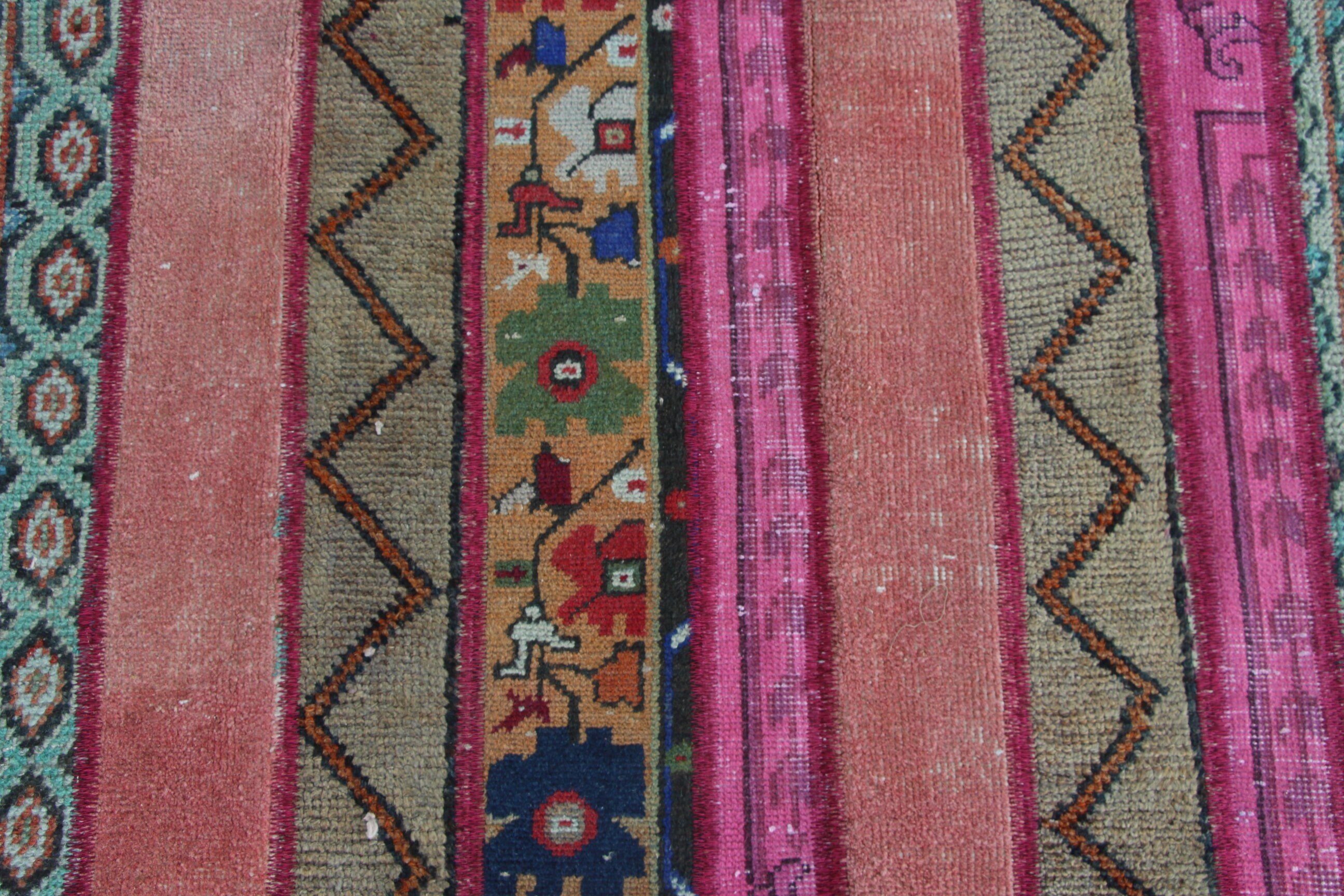 Lüks Halı, Vintage Halı, Uzun Yolluk Halı, Boho Halılar, 2.3x8.4 ft Runner Halı, Pembe Lüks Halılar, Nötr Halılar, Türk Halısı, Vintage Runner Halı