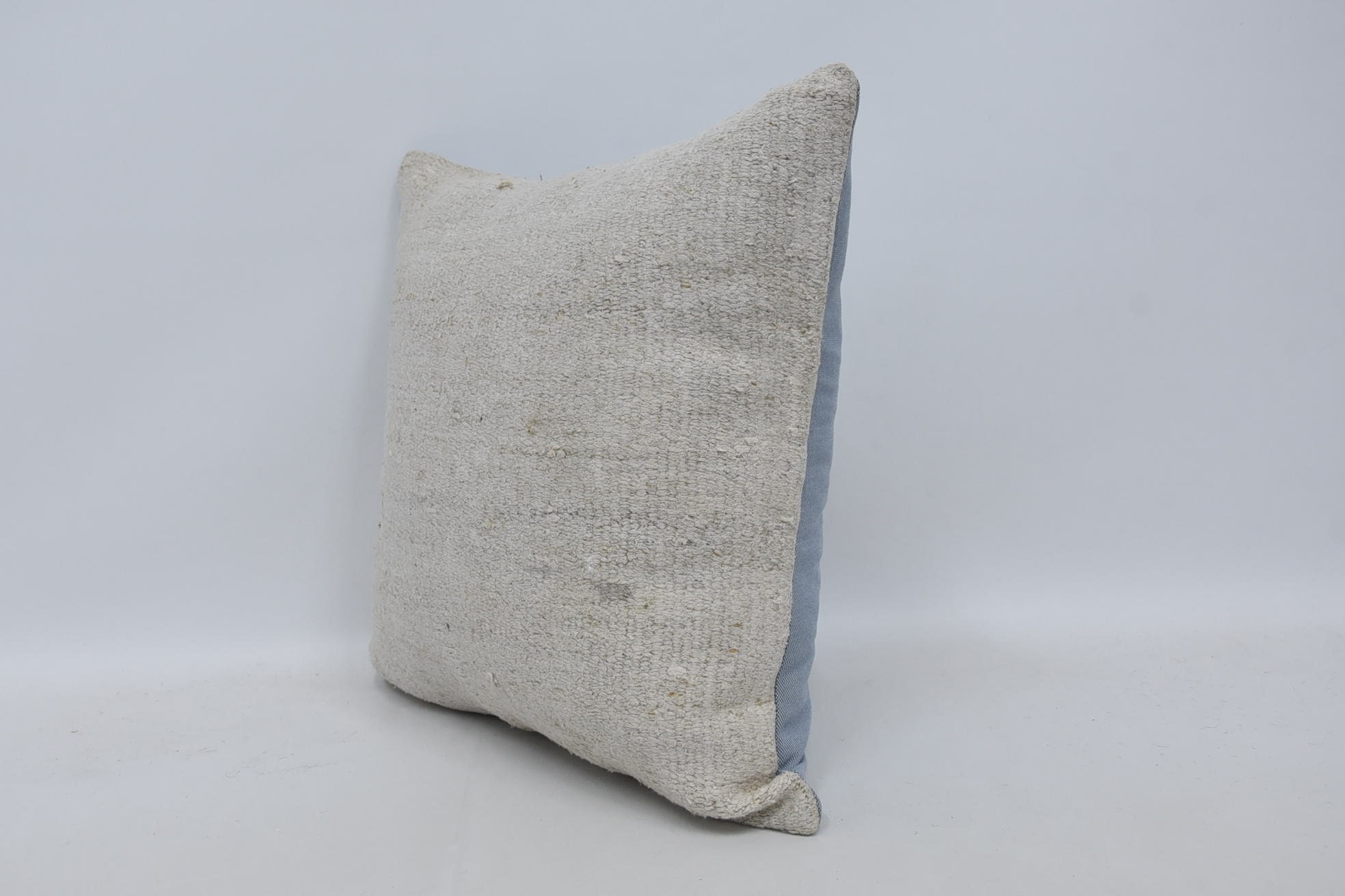 Kilim Rug Cushion Cover, Turkish Pillow, Vintage Pillow, 18"x18" White Cushion Case, Gift Pillow, One Of A Kind Cushion Case