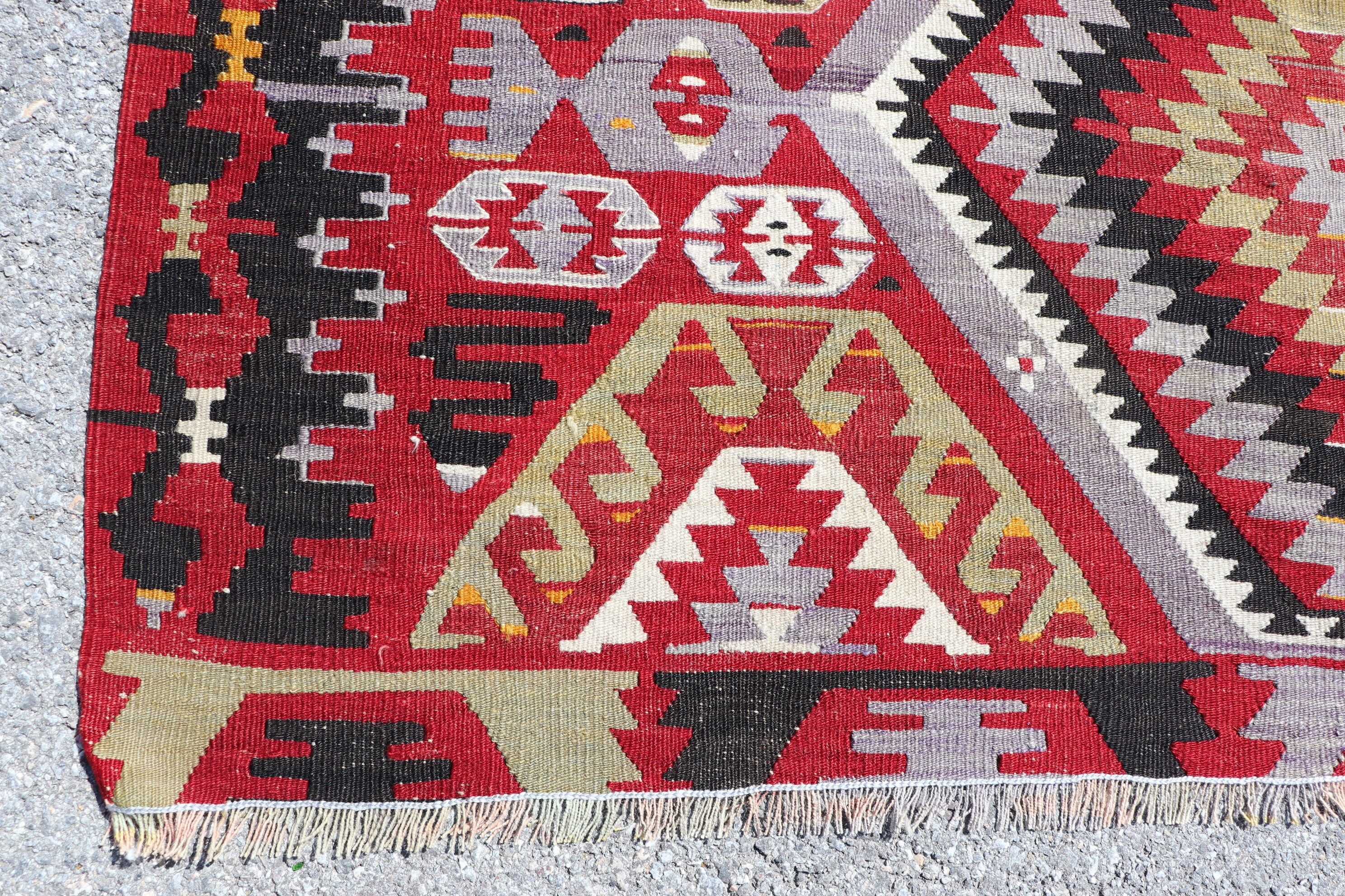 Vintage Rugs, Anatolian Rugs, 5.2x9.8 ft Large Rug, Turkish Rugs, Art Rugs, Kilim, Living Room Rug, Wool Rugs, Salon Rugs, Red Wool Rug