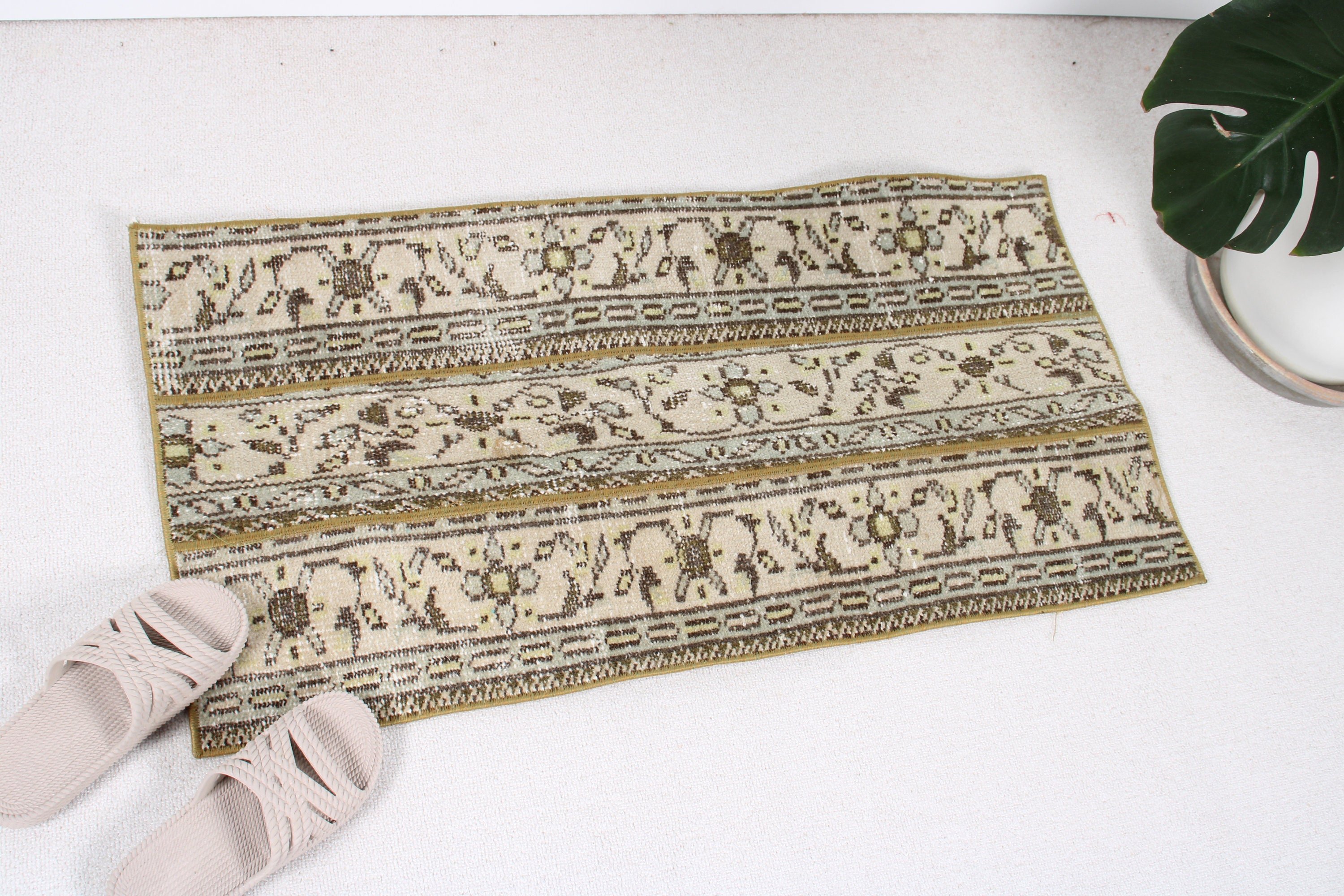 Floor Rugs, Nursery Rugs, Beige Bedroom Rug, 1.6x3.2 ft Small Rugs, Turkish Rug, Door Mat Rugs, Bohemian Rugs, Vintage Rugs