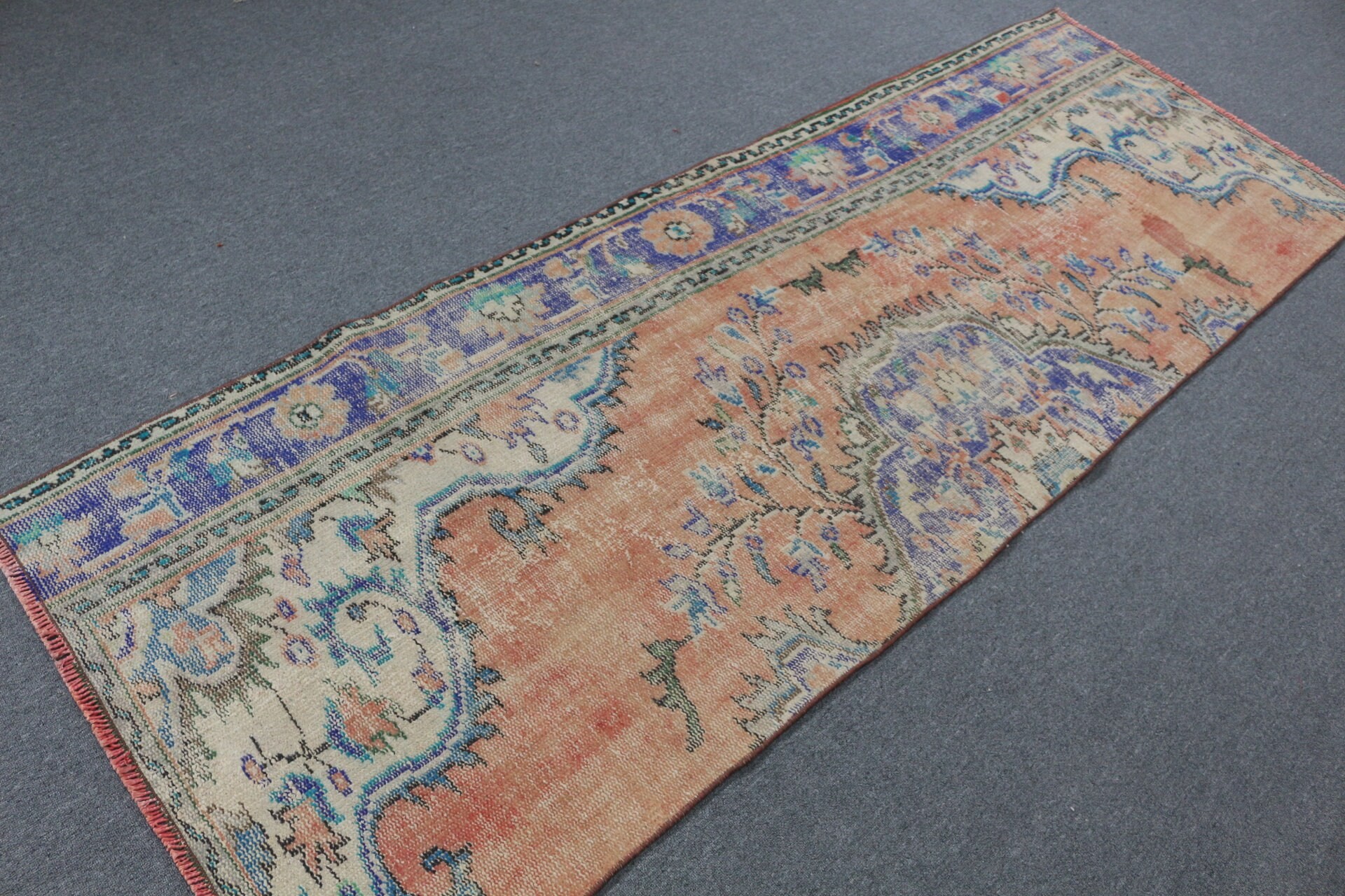 94x266 cm Yolluk Halı, Merdiven Halı, Koridor Halı, Merdiven Halı, Nostaljik Halı, Turuncu Antik Halı, Antik Halı, Koridor Halı