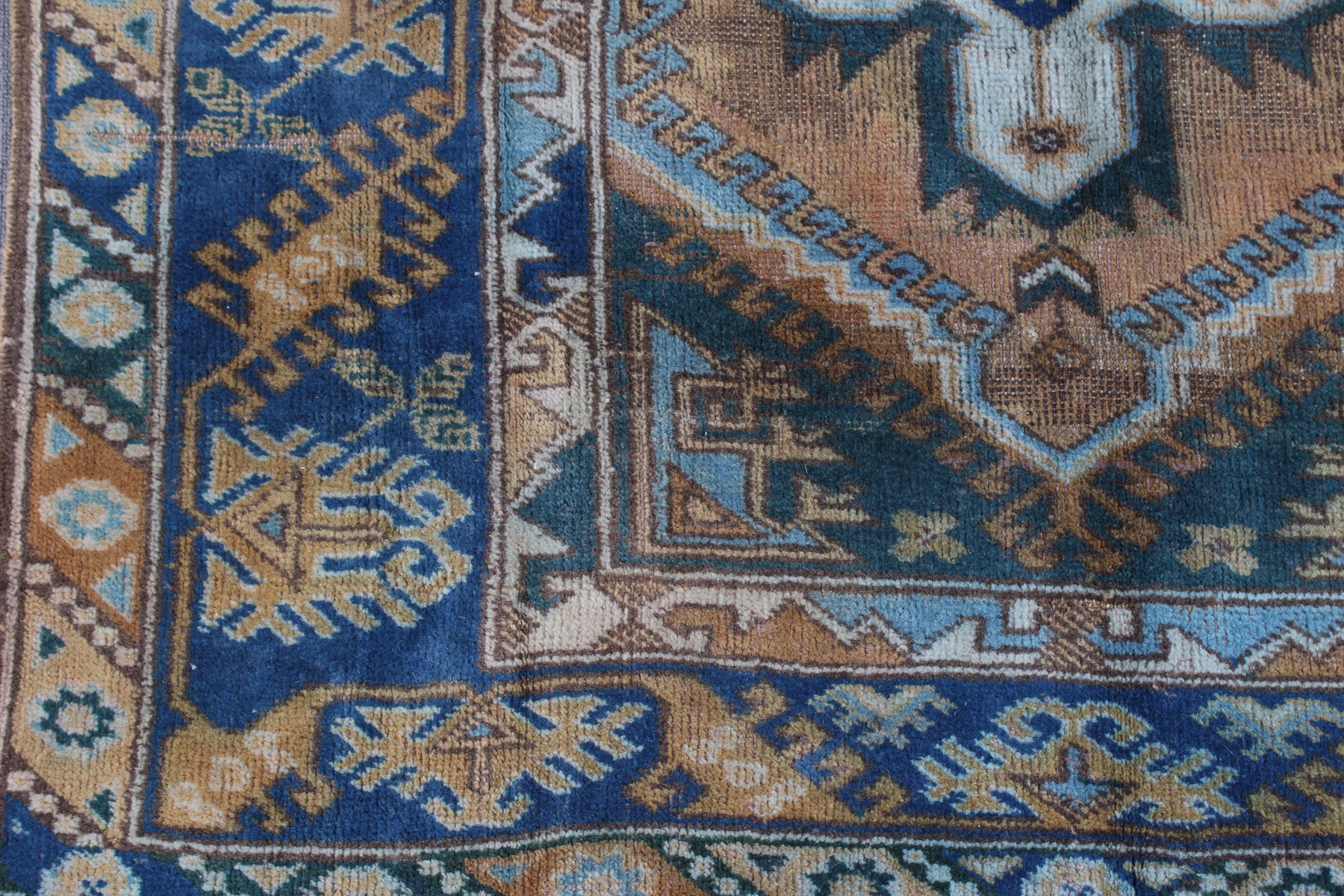 Yeşil Nötr Halı, Oushak Halıları, Vintage Halılar, Kabile Halıları, Fas Halıları, 3,9x5,8 ft Accent Halı, Türk Halısı, Yatak Odası Halısı, Boho Accent Halıları