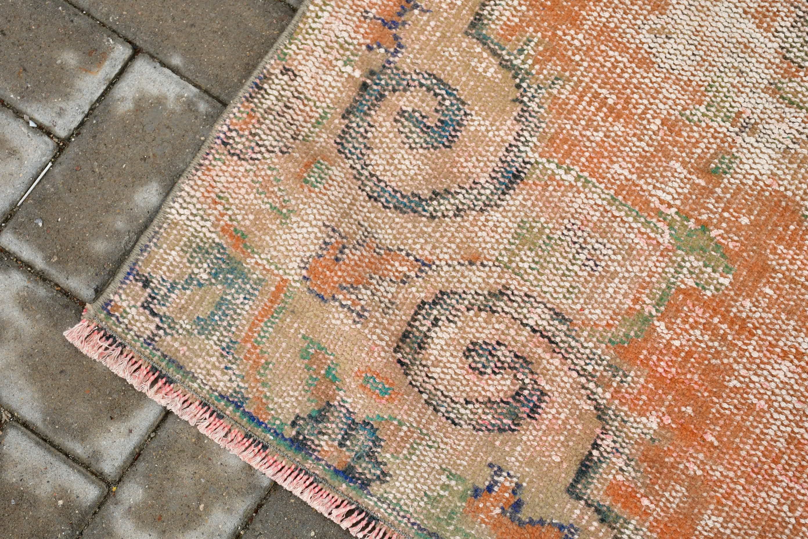 Floor Rug, 3.8x7.3 ft Area Rug, Living Room Rug, Kitchen Rug, Cool Rug, Vintage Rug, Cute Rug, Turkish Rug, Orange Floor Rug, Rugs for Area