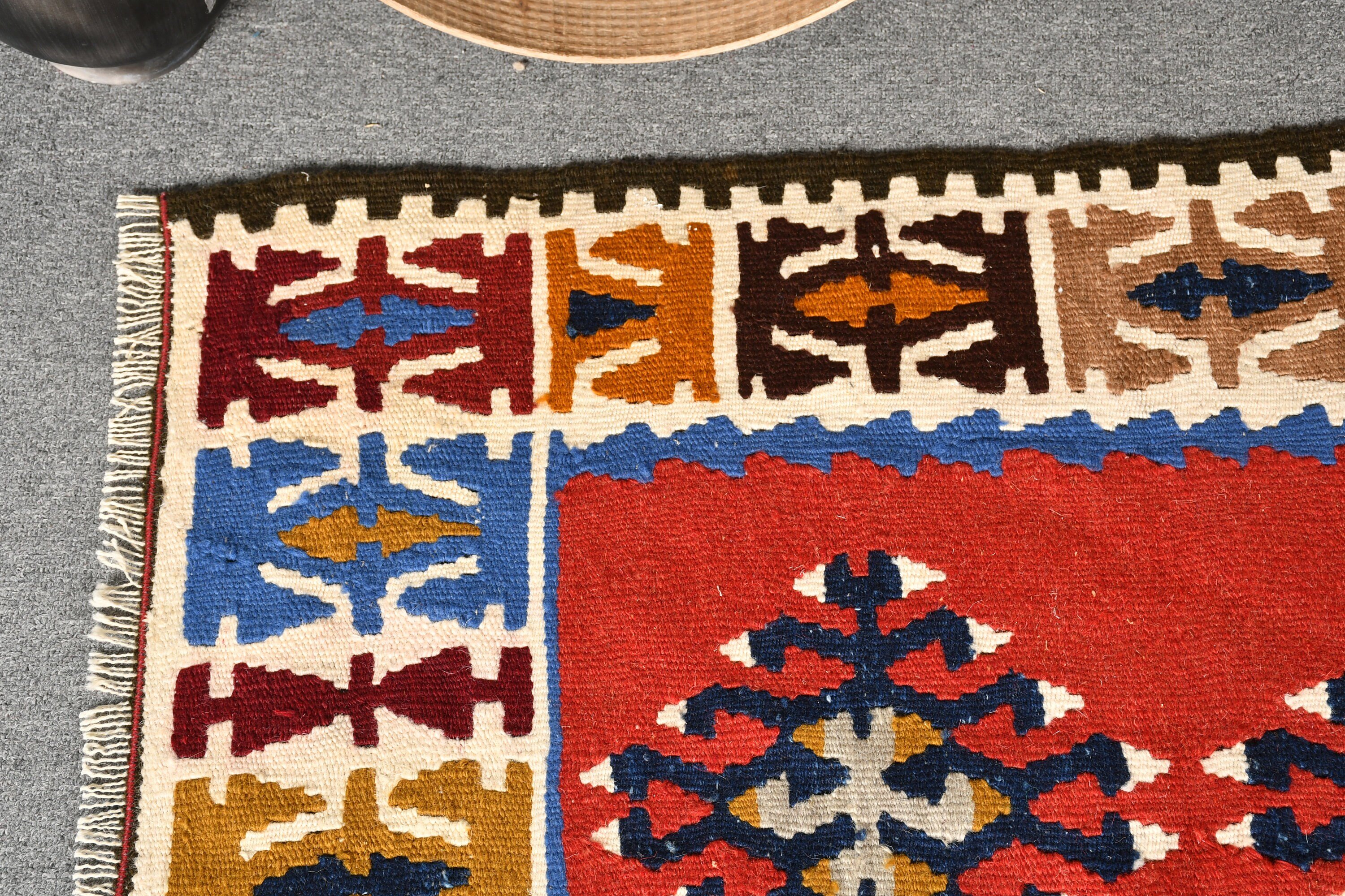 Giriş Halıları, Vintage Halı, Yer Halıları, Oryantal Halı, Yatak Odası Halısı, Türk Halısı, Aztek Halısı, Kilim, 2,5x3,2 ft Küçük Halı, Kırmızı Ev Dekor Halısı