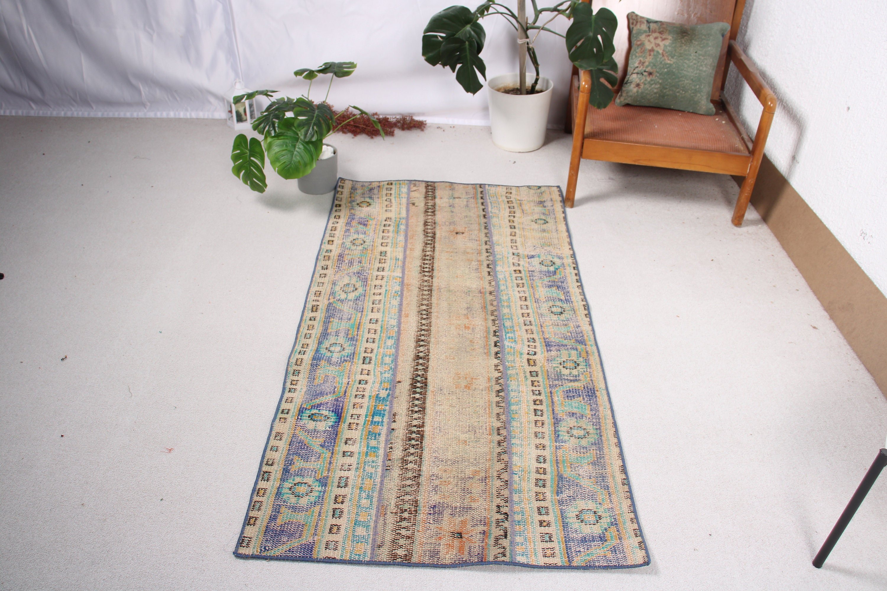 Kabile Halıları, Yatak Odası Halısı, Vintage Halılar, Bej Fas Halısı, Antika Halılar, 2,9x5,5 ft Accent Halı, Boho Accent Halı, Türk Halıları, Modern Halı