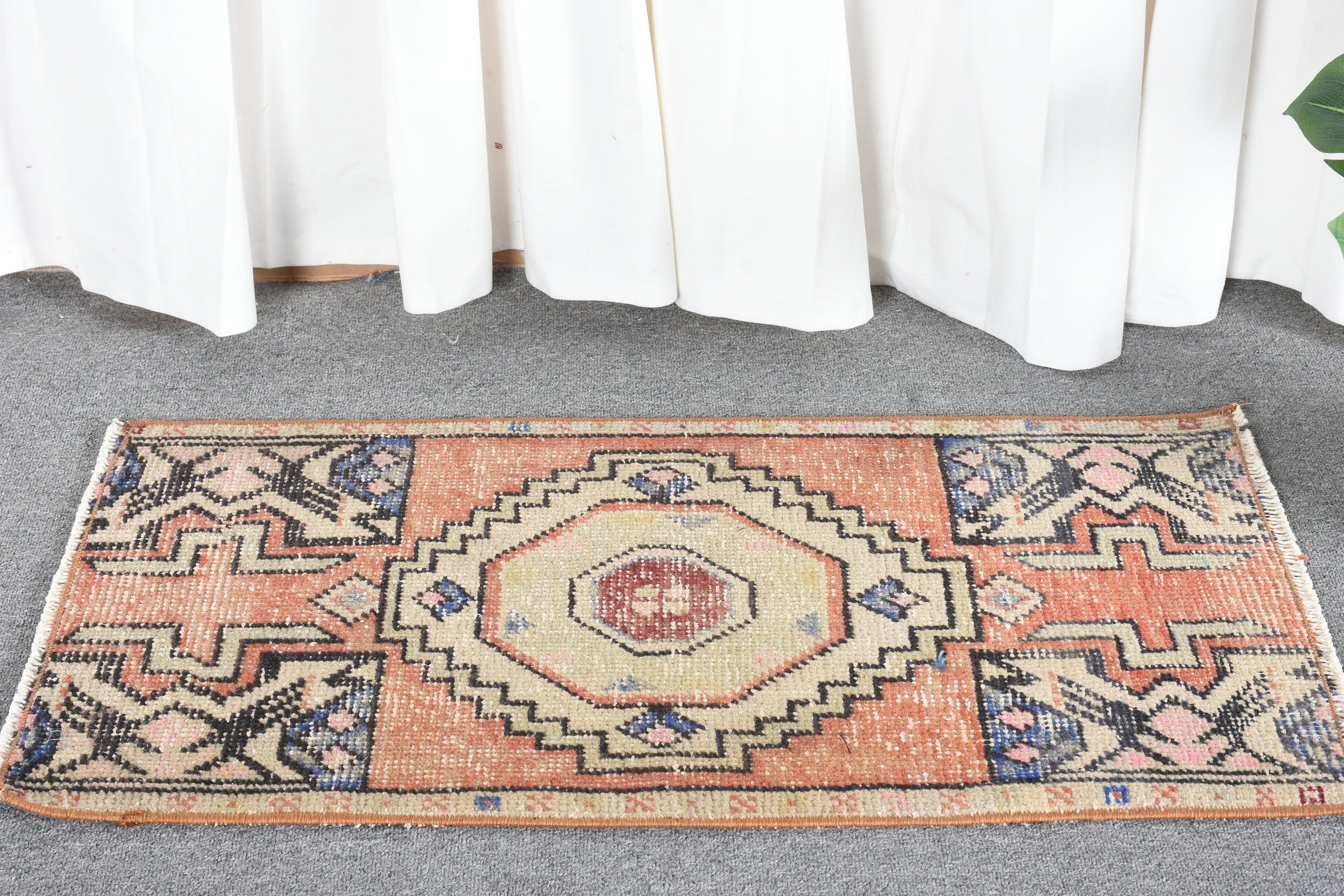 Bedroom Rug, Rugs for Nursery, Kitchen Rug, Antique Rugs, Brown  1.4x2.8 ft Small Rugs, Floor Rugs, Vintage Rug, Turkish Rug