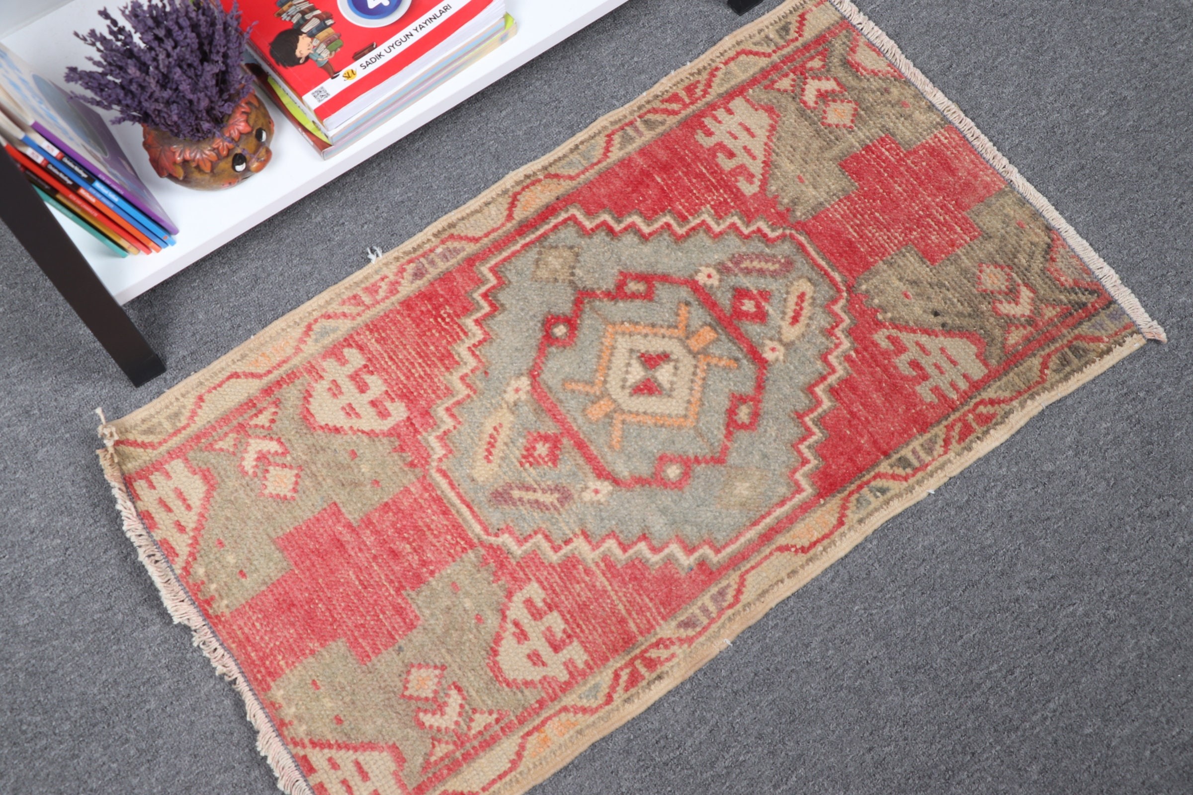 Bedroom Rug, Cool Rug, Red  1.6x2.7 ft Small Rug, Cute Rugs, Wall Hanging Rug, Kilim, Vintage Rugs, Door Mat Rug, Turkish Rug