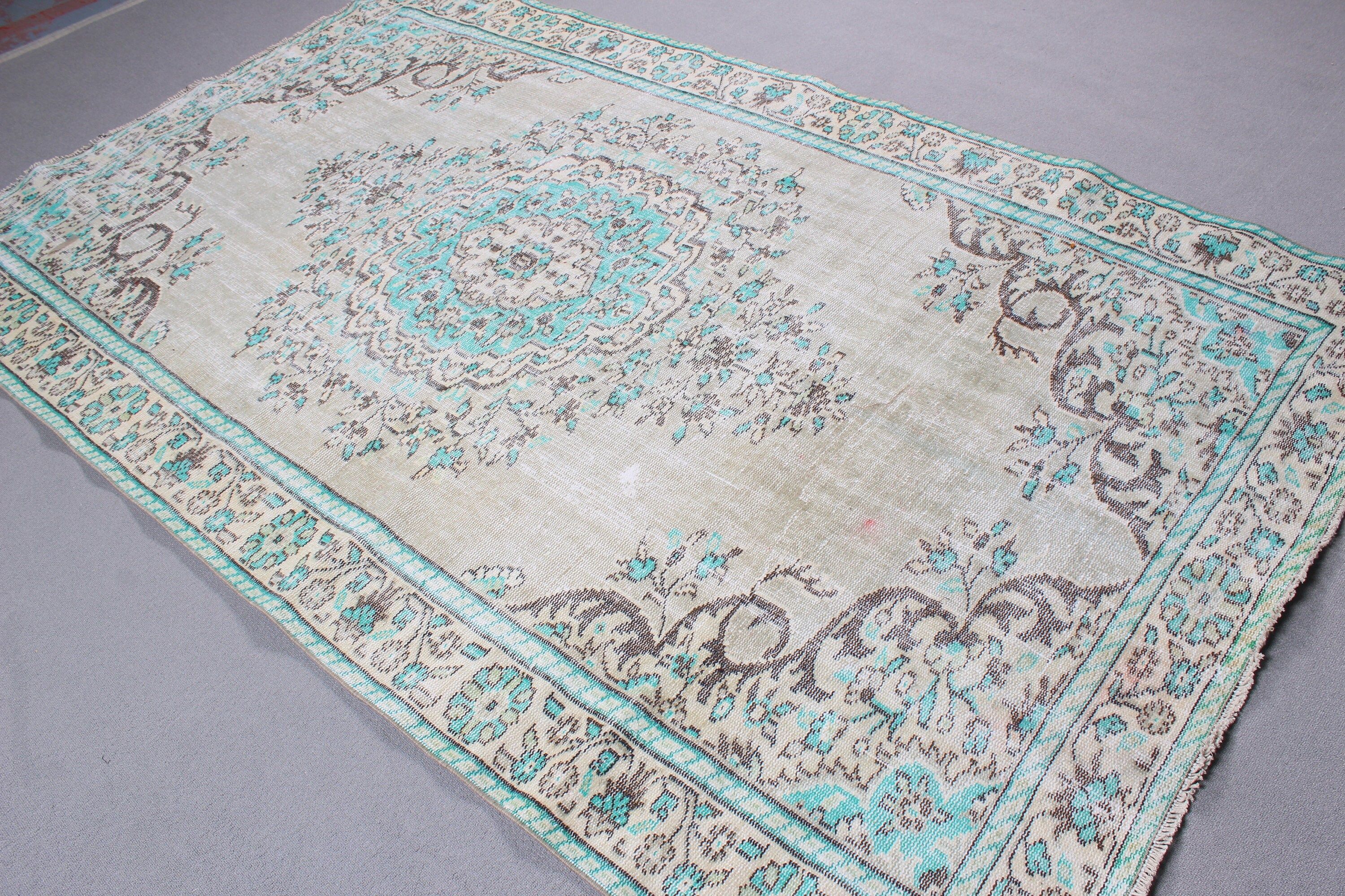 Boho Halı, Türk Halıları, Bej Düz Dokuma Halılar, Yemek Odası Halıları, Vintage Halı, Bildiri Halısı, Büyük Vintage Halılar, 5,5x8,9 ft Büyük Halılar