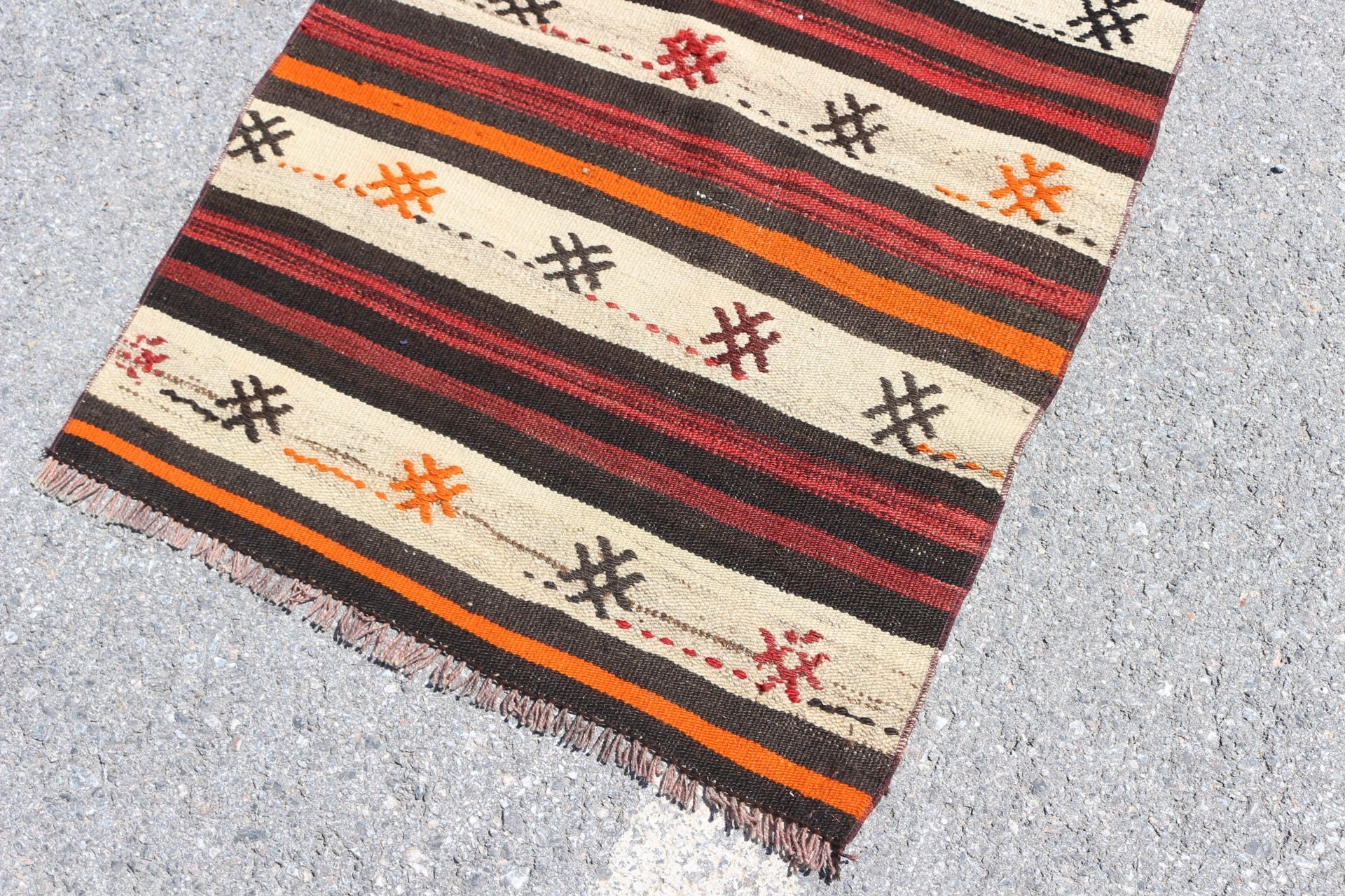 Vintage Rug, 2.5x3.7 ft Small Rugs, Kilim, Beige Kitchen Rug, Wool Rug, Home Decor Rug, Turkish Rug, Bedroom Rug, Entry Rug, Dorm Rugs