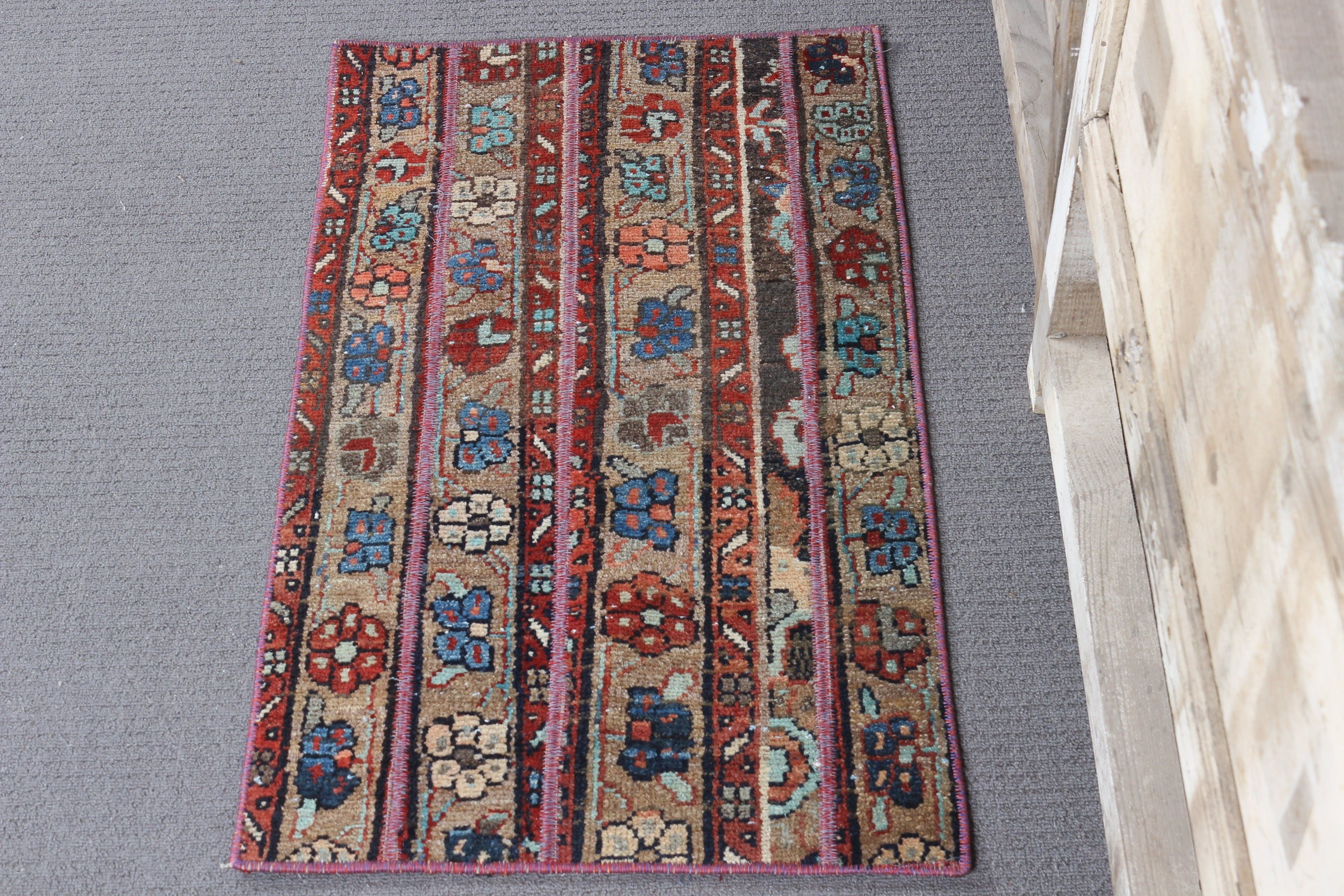 Bath Rug, Turkish Rug, Wall Hanging Rug, Dorm Rug, Vintage Rugs, Oriental Rug, Home Decor Rug, Beige Antique Rugs, 1.6x2.6 ft Small Rug