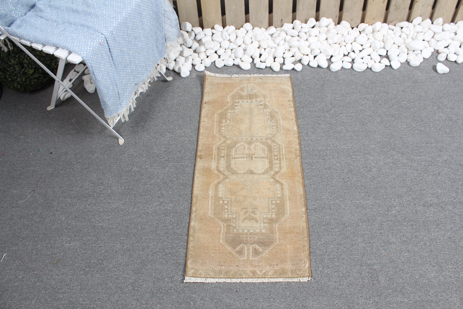 Bedroom Rug, Natural Rug, Turkish Rugs, Vintage Rugs, Door Mat Rug, Beige Antique Rug, 1.3x2.9 ft Small Rugs, Nursery Rug