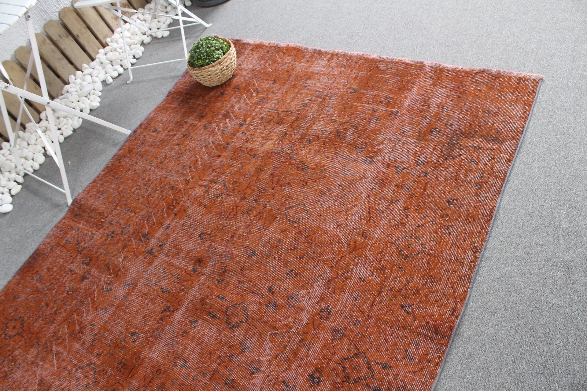 Rugs for Salon, Turkish Rugs, Salon Rugs, Brown  5.3x7.7 ft Large Rug, Cool Rugs, Bedroom Rug, Vintage Rug, Moroccan Rug