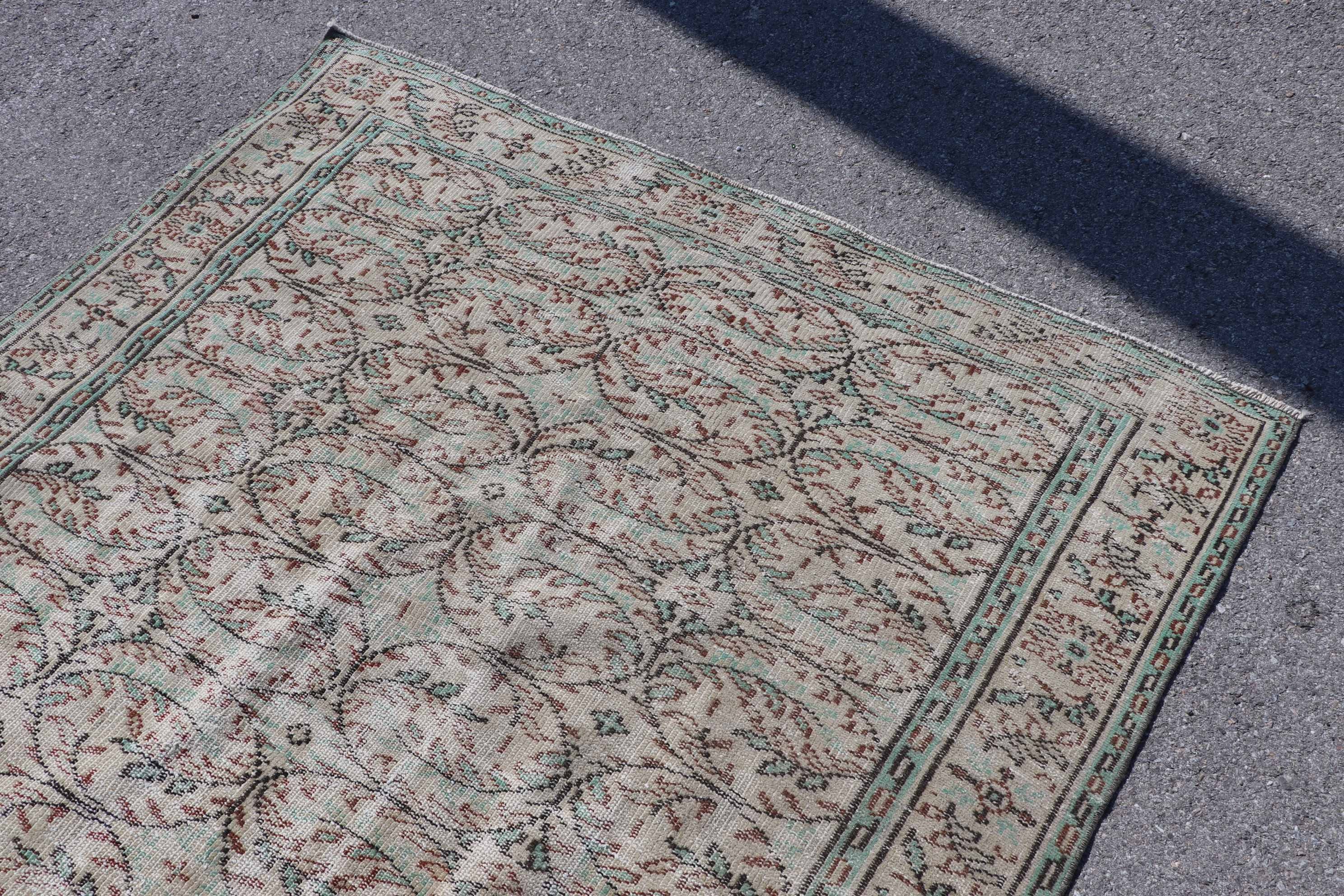 Bedroom Rug, Green Home Decor Rug, Kitchen Rug, Muted Rug, Salon Rugs, Vintage Rug, Turkish Rug, 5.3x8.9 ft Large Rug