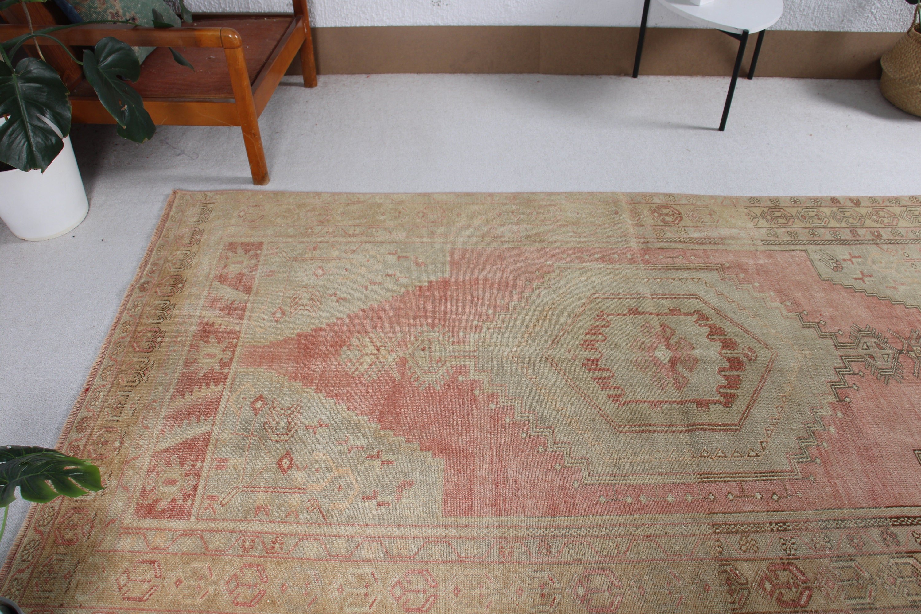 Floor Rugs, Turkish Rugs, 4.5x8.7 ft Area Rug, Office Rug, Vintage Rug, Cool Rug, Rugs for Vintage Area, Red Wool Rugs, Anatolian Rug