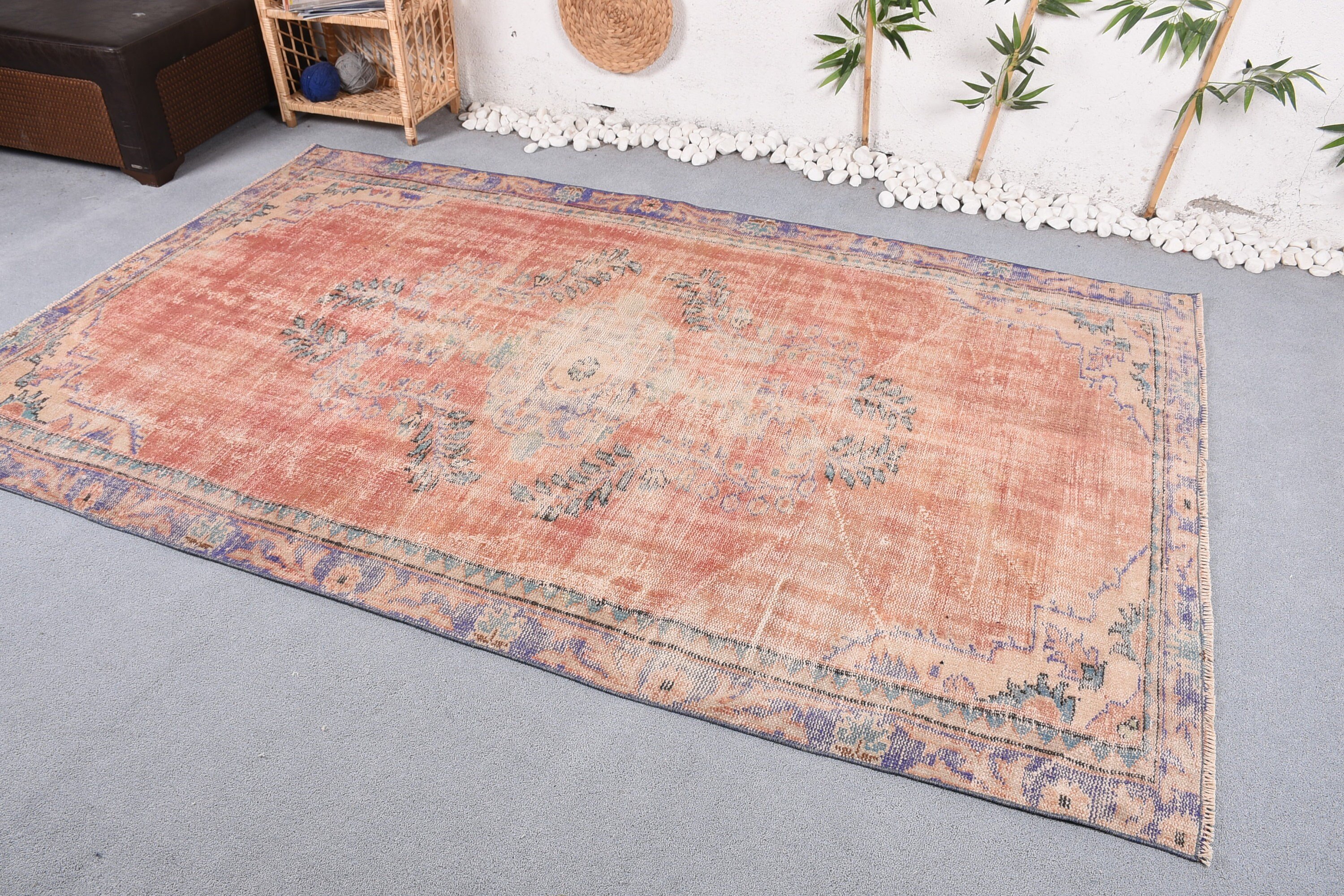 Vintage Rugs, 5.2x8.3 ft Large Rug, Salon Rug, Cool Rug, Living Room Rug, Vintage Decor Rug, Home Decor Rugs, Turkish Rugs, Red Bedroom Rug