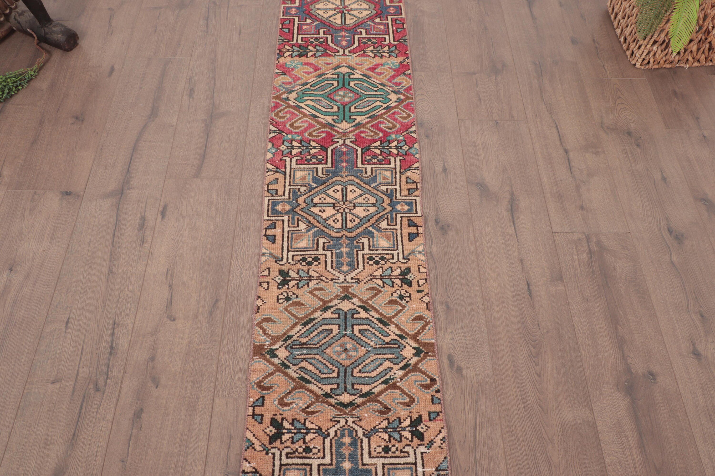 Beni Ourain Runner Rugs, Turkish Rug, Aesthetic Rug, 1.3x6.3 ft Runner Rug, Stair Rug, Vintage Rug, Boho Rug, Floor Rugs, Brown Luxury Rugs