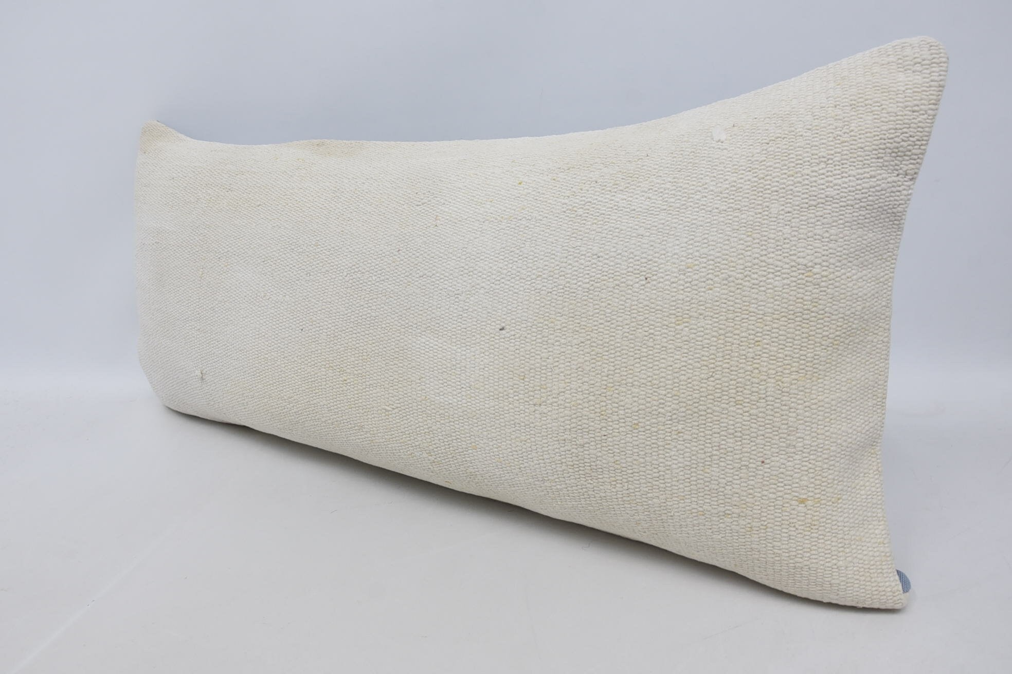 Vintage Kilim Pillow, Boho Pillow, Customized Cushion Cover, Kilim Pillow Cover, 16"x36" White Pillow Sham, Handwoven Pillow Cover Pillow