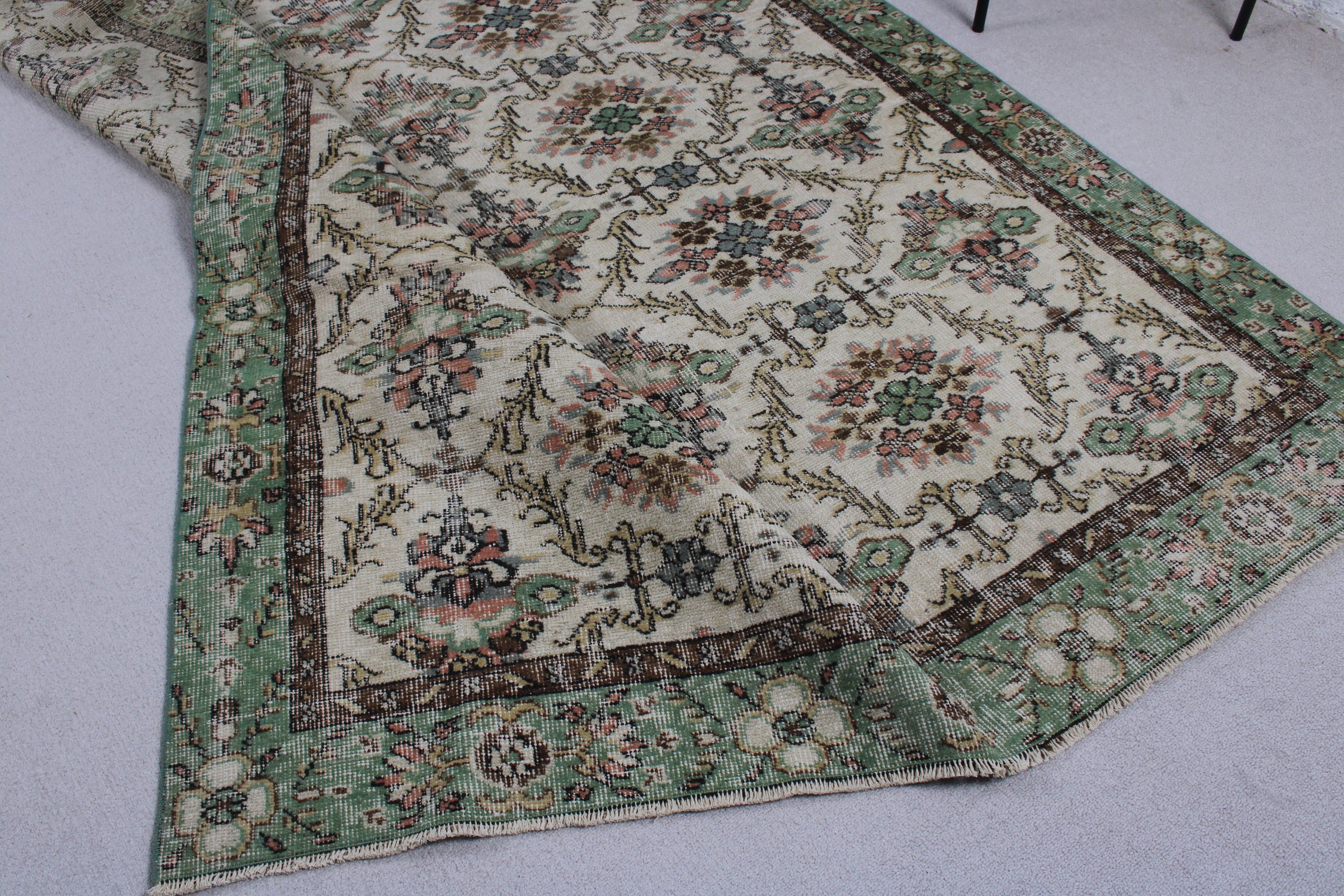 Vintage Halı, Oryantal Halılar, Büyük Boho Halı, 5.6x8.7 ft Büyük Halı, Yemek Odası Halısı, Kahverengi Yatak Odası Halıları, Türk Halıları