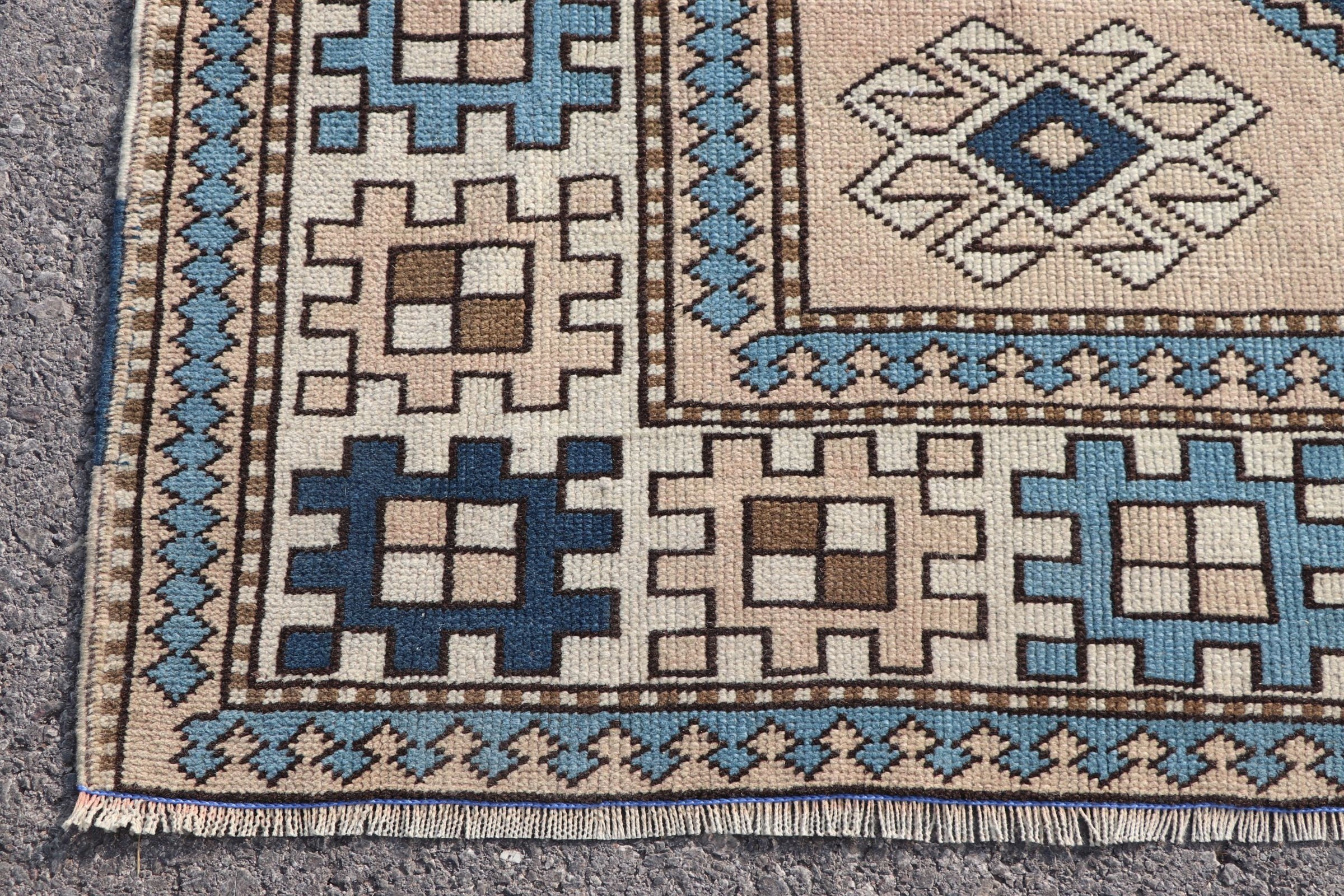 Yün Halı, Vintage Halılar, 6.1x8.2 ft Büyük Halı, Mavi Yatak Odası Halıları, Yatak Odası Halısı, Yemek Odası Halıları, Türk Halısı, Yemek Odası Halısı, Aztek Halısı