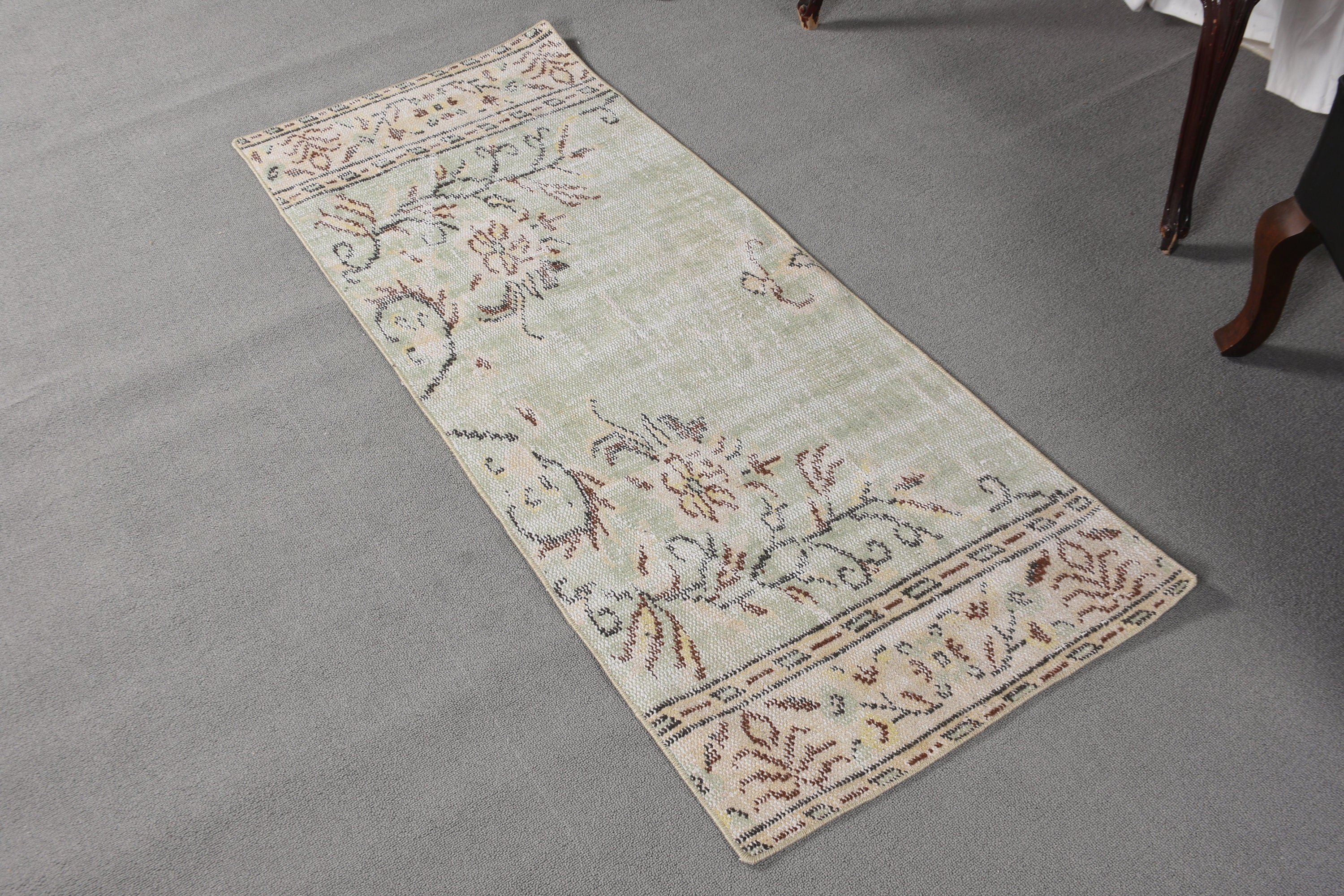 Beige Flatweave Rug, Beni Ourain Runner Rugs, Vintage Rugs, Neutral Rugs, Long Runner Rugs, Turkish Rug, 2x5.1 ft Runner Rug, Oriental Rug