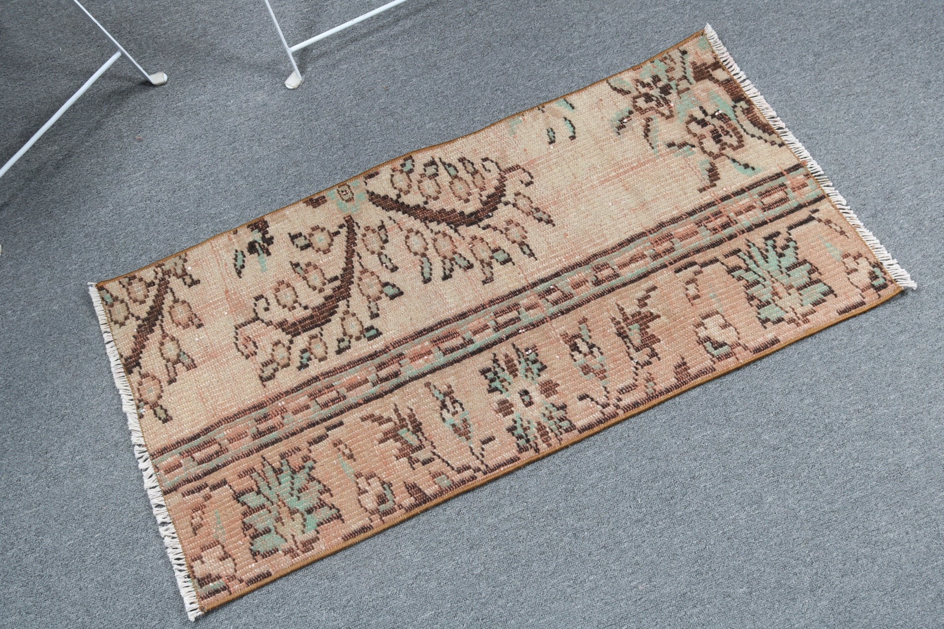 Bedroom Rug, Antique Rug, Brown Oriental Rug, Turkish Rugs, Vintage Decor Rugs, 1.6x3.2 ft Small Rug, Vintage Rugs, Wool Rugs, Nursery Rug